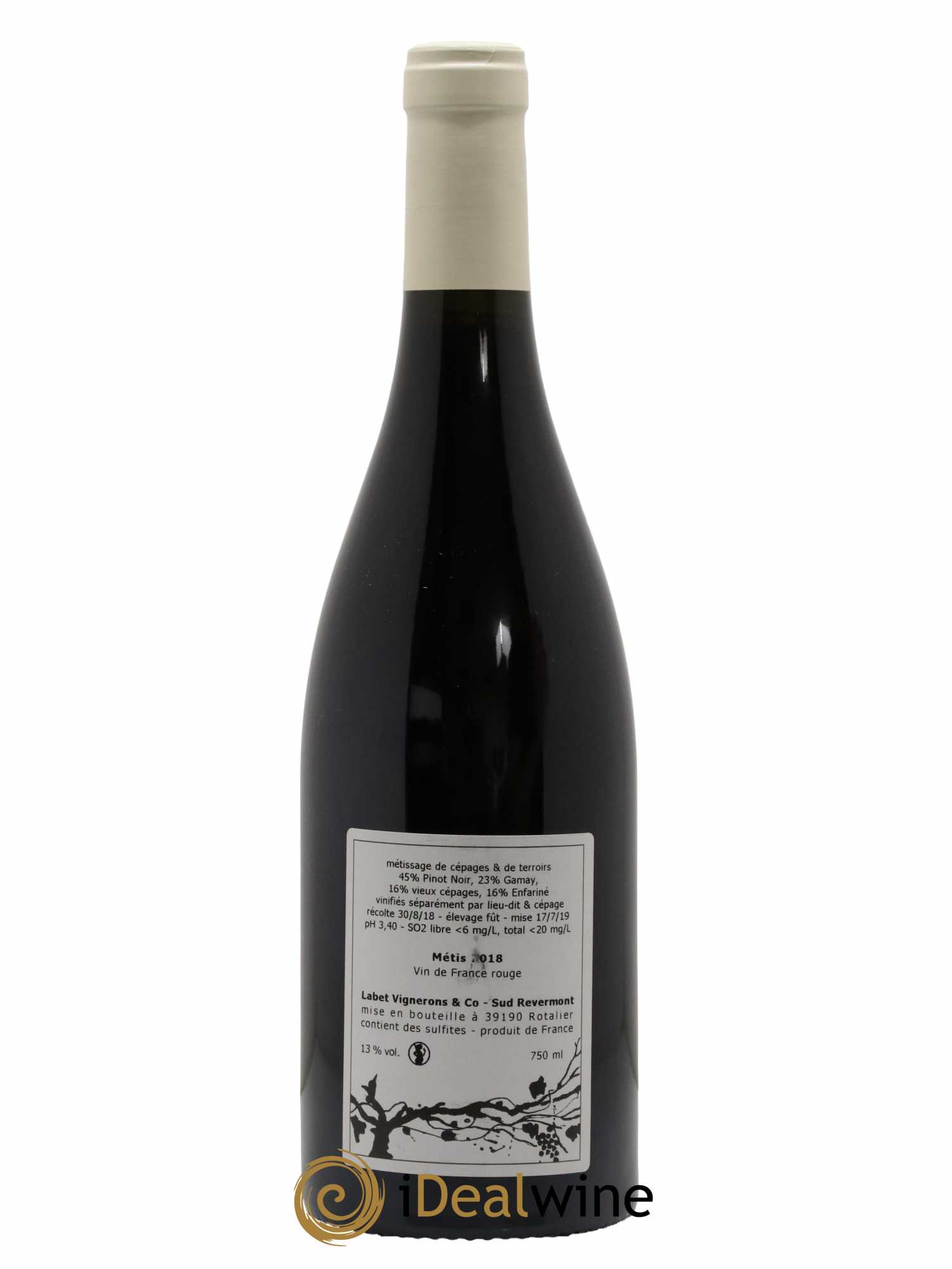 Vin de France Métis Romain - Julien - Charline Labet 2018 - Lot de 1 bouteille - 1