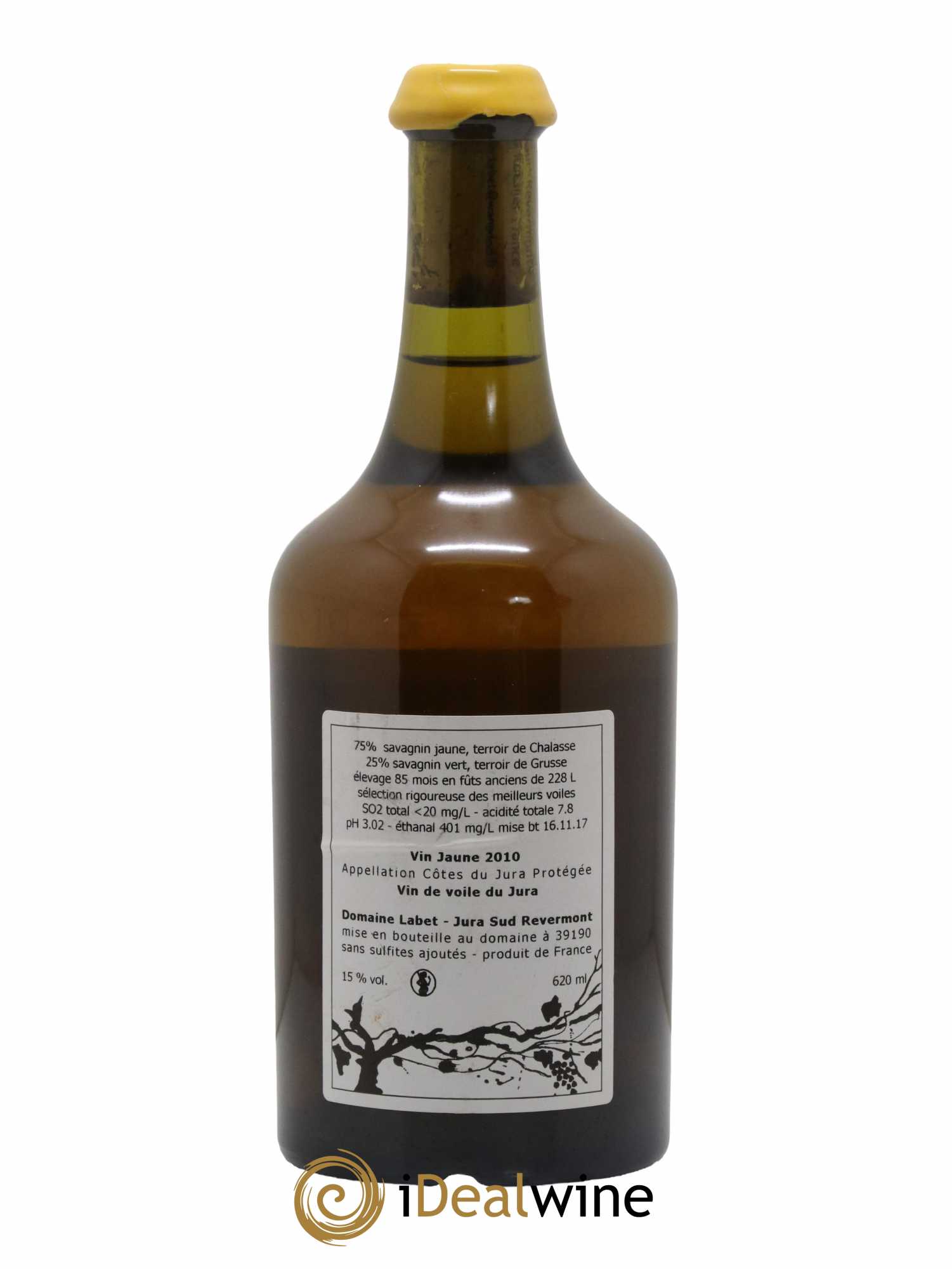 Côtes du Jura Vin Jaune Romain - Julien - Charline Labet 2010 - Lot de 1 bouteille - 1