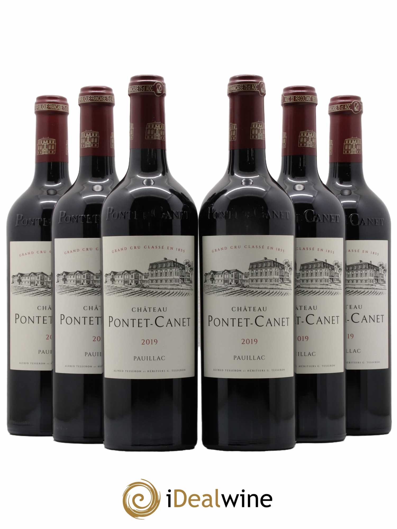 Château Pontet Canet 5ème Grand Cru Classé 2019 - Lot de 6 bouteilles - 0