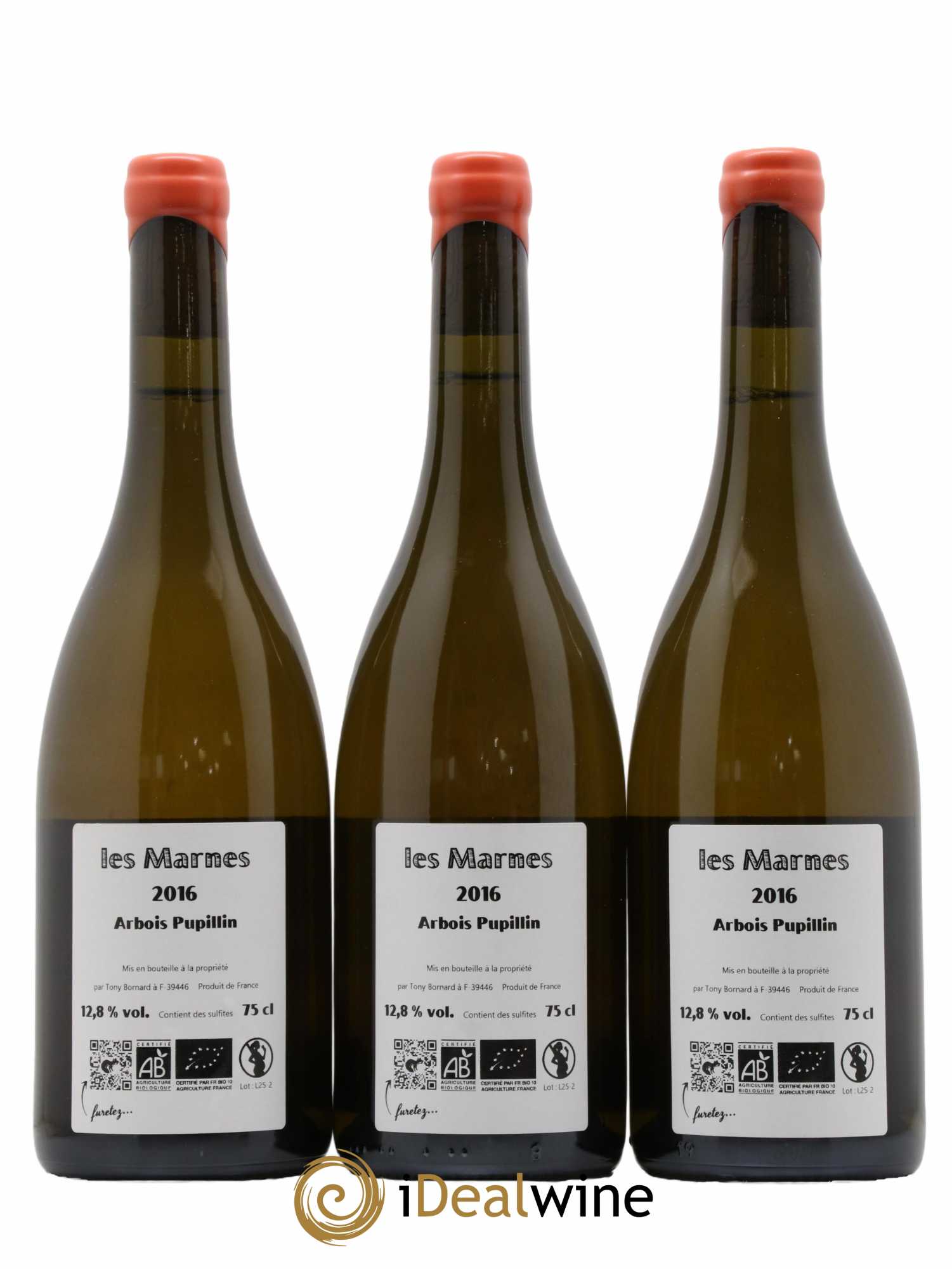Arbois-Pupillin Les Marnes Bornard 2016 - Lot de 3 bouteilles - 1