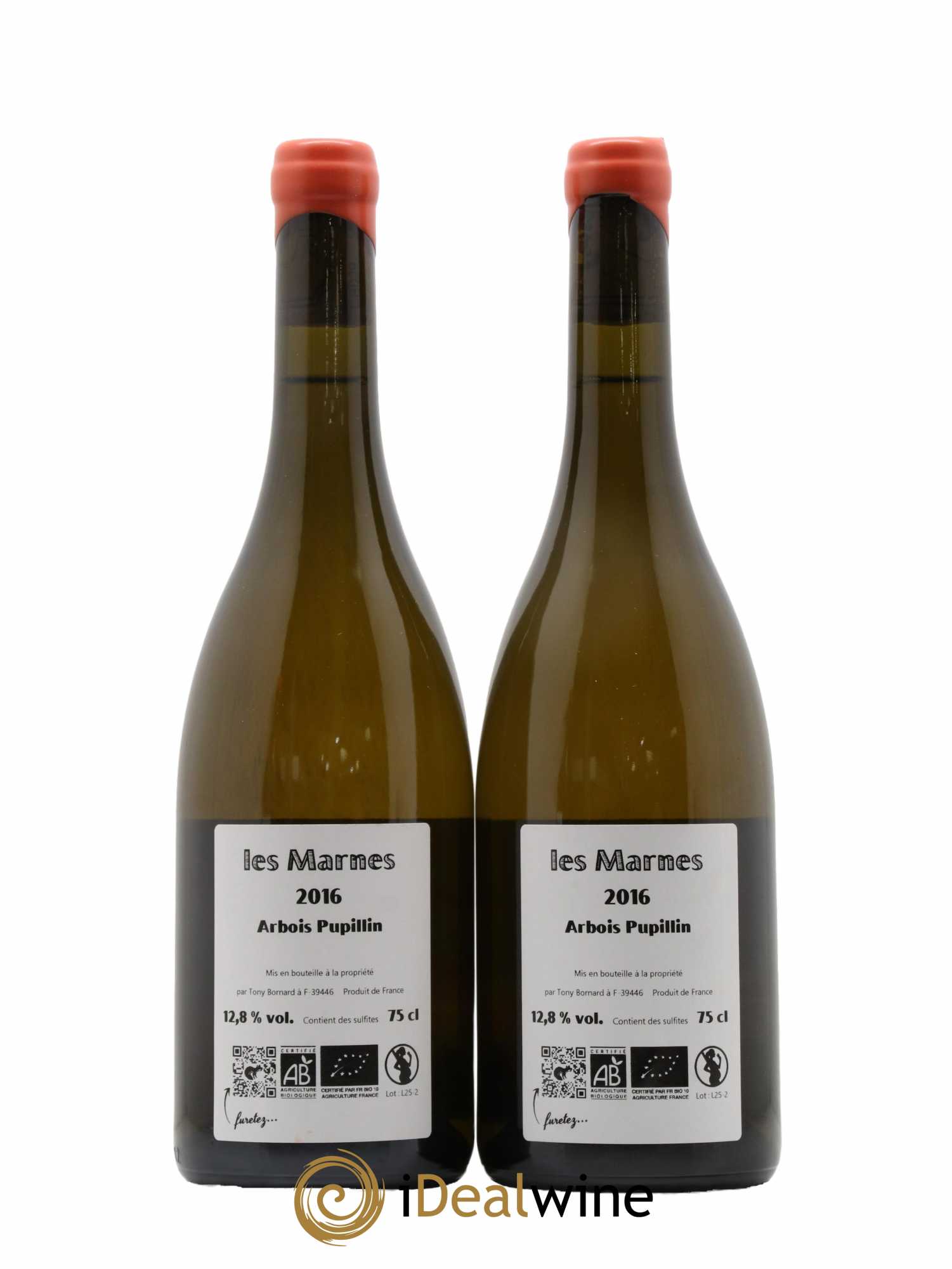 Arbois-Pupillin Les Marnes Bornard  2016 - Lot de 2 bouteilles - 1