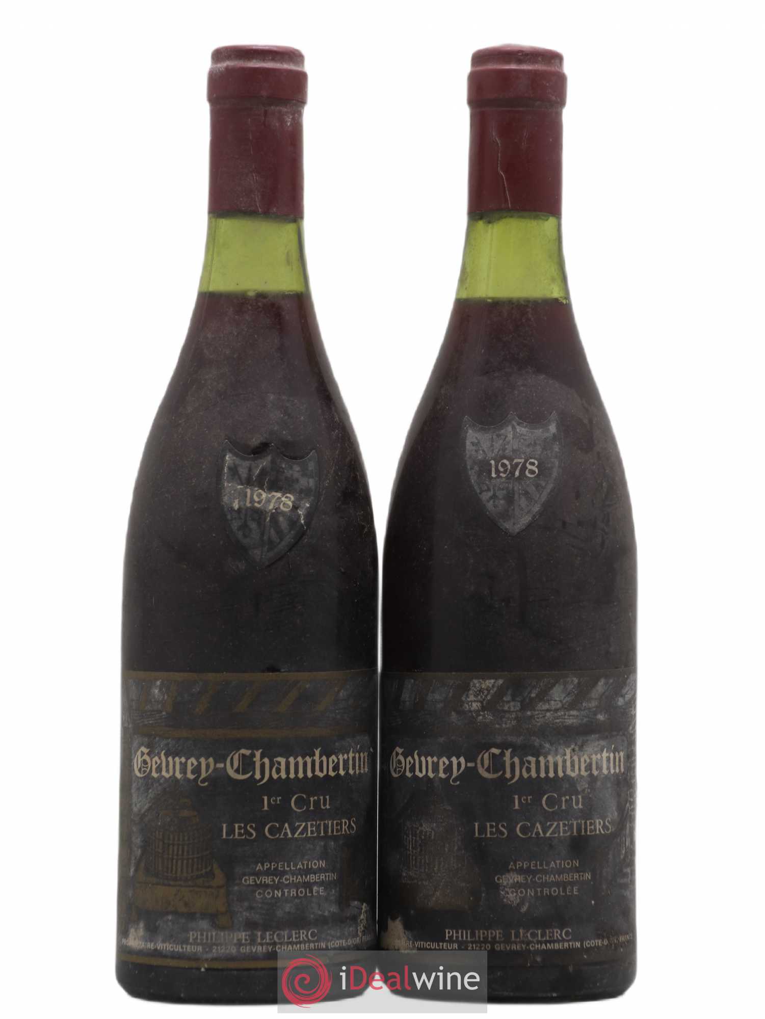 Gevrey-Chambertin 1er Cru Les Cazetiers Philippe Leclerc 1978 - Posten von 2 Flaschen - 0