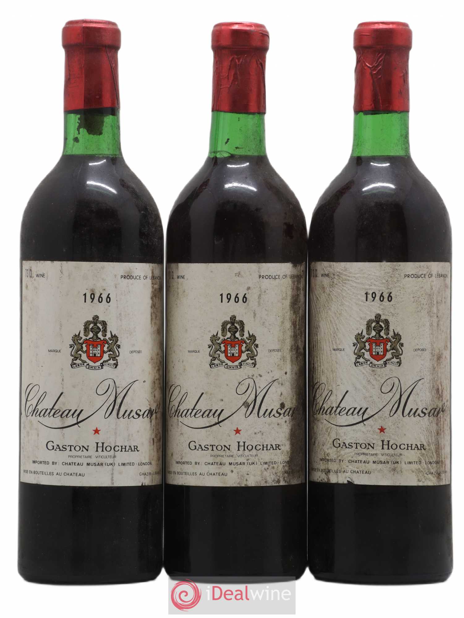 Château Musar Serge Hochar 1966 - Lot de 3 bouteilles - 0