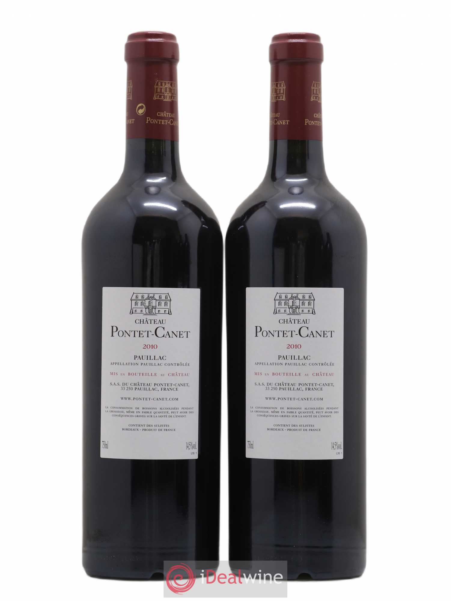 Château Pontet Canet 5ème Grand Cru Classé 2010 - Lot de 2 bouteilles - 1