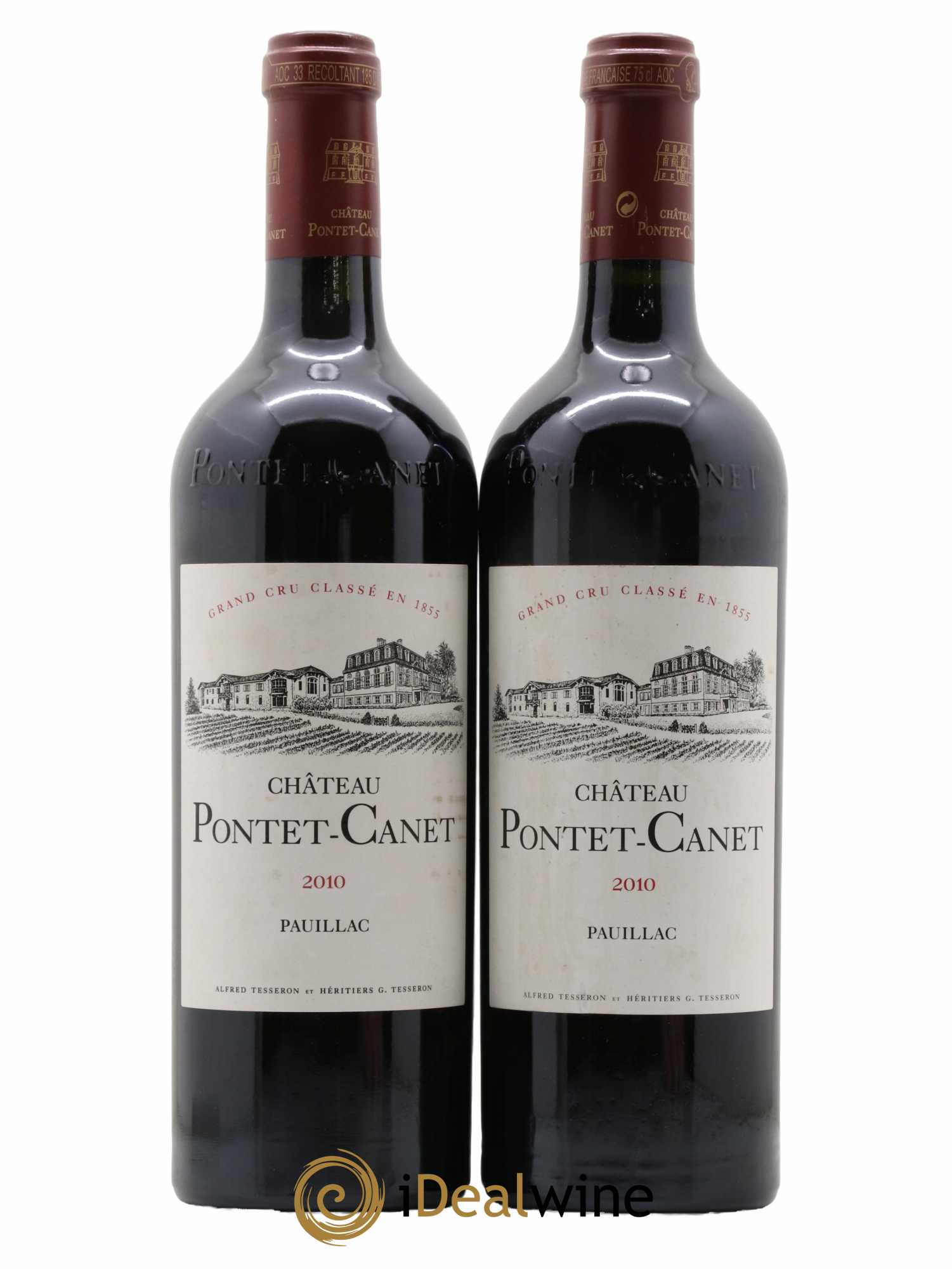 Château Pontet Canet 5ème Grand Cru Classé 2010 - Lot de 2 bouteilles - 0