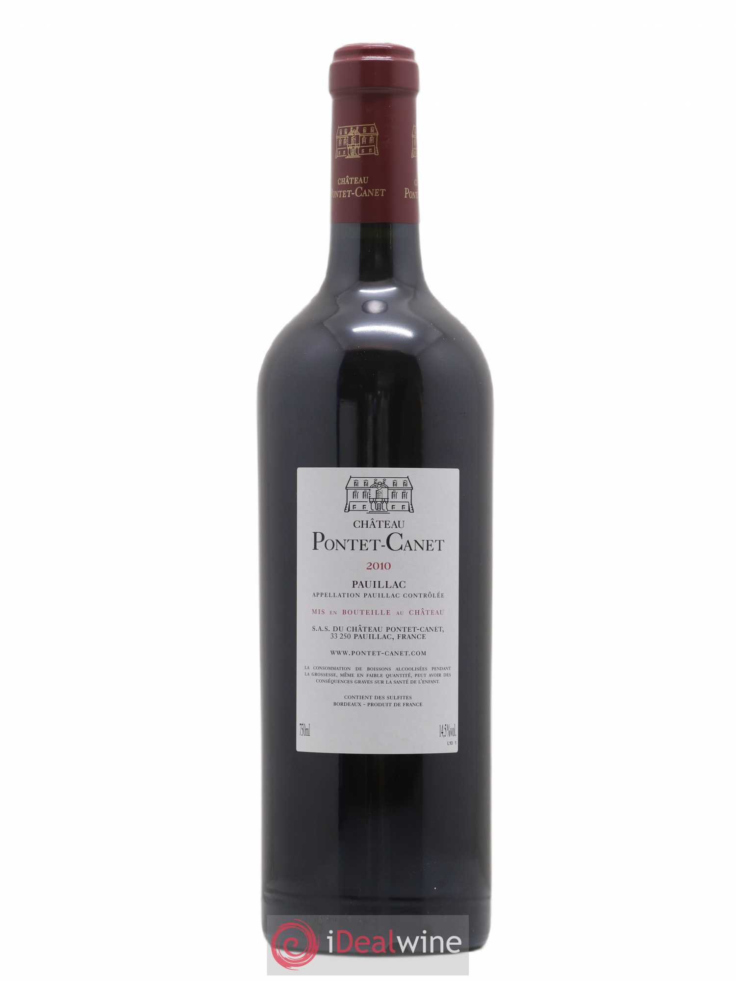 Château Pontet Canet 5ème Grand Cru Classé 2010 - Lot de 1 bouteille - 1