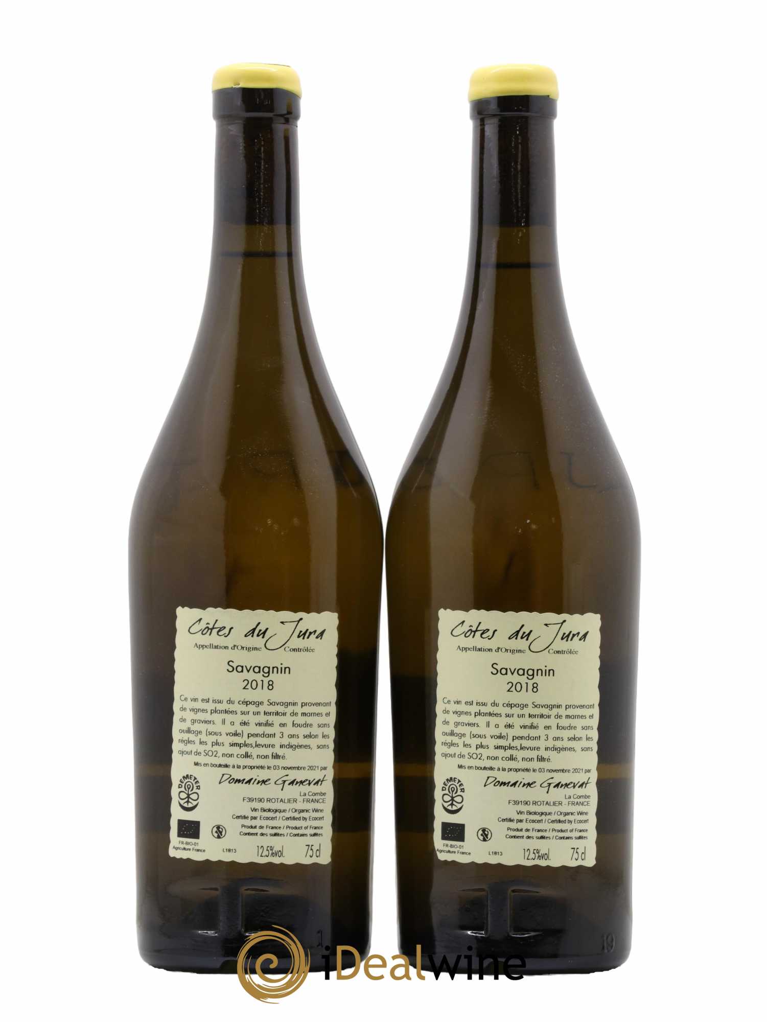 Côtes du Jura Les Grands Teppes Savagnin (sous voile) Jean-François Ganevat (Domaine) 2018 - Lot de 2 bouteilles - 1