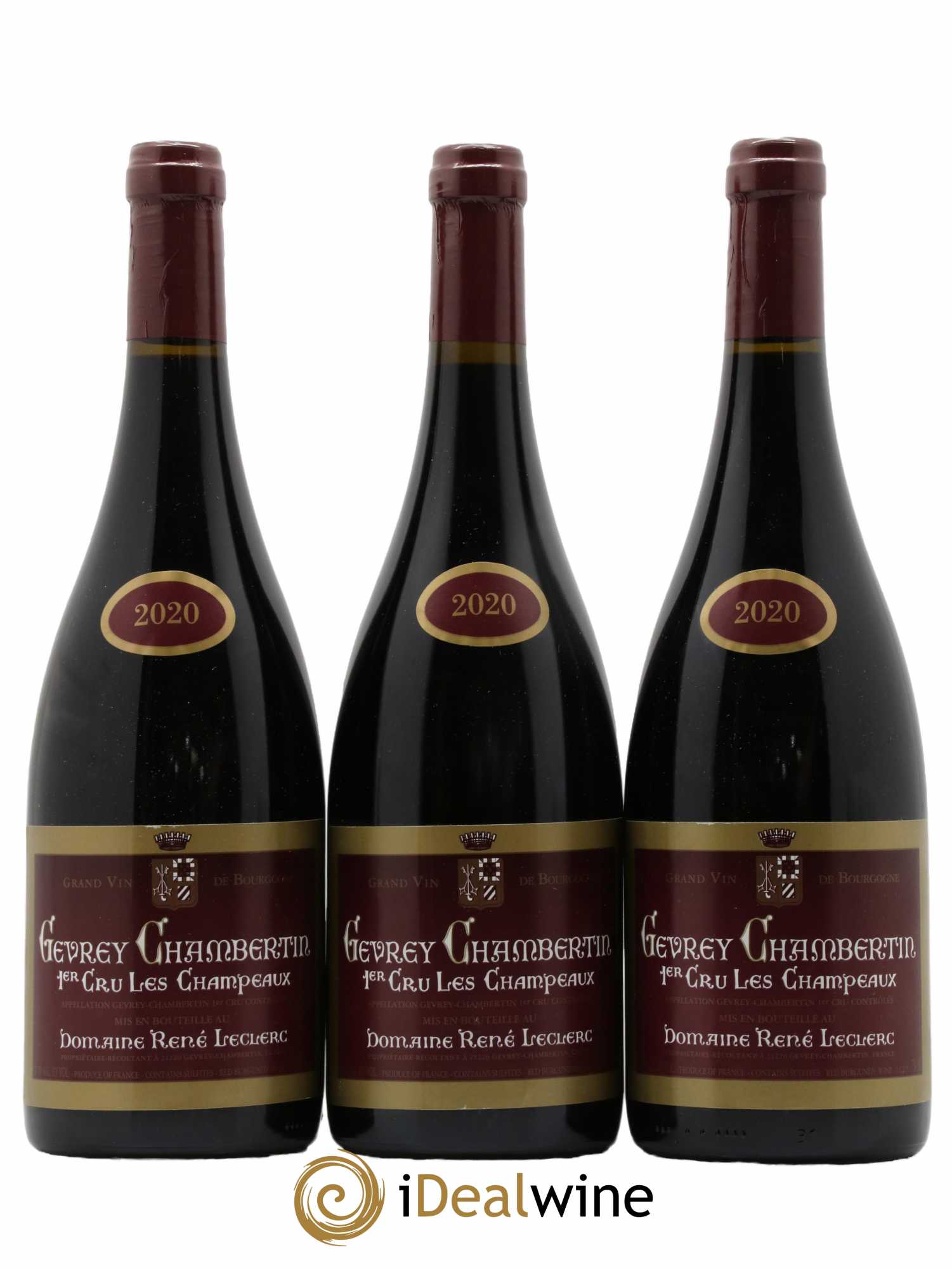 Gevrey-Chambertin 1er Cru Les Champeaux René Leclerc 2020 - Lot of 3 bottles - 0