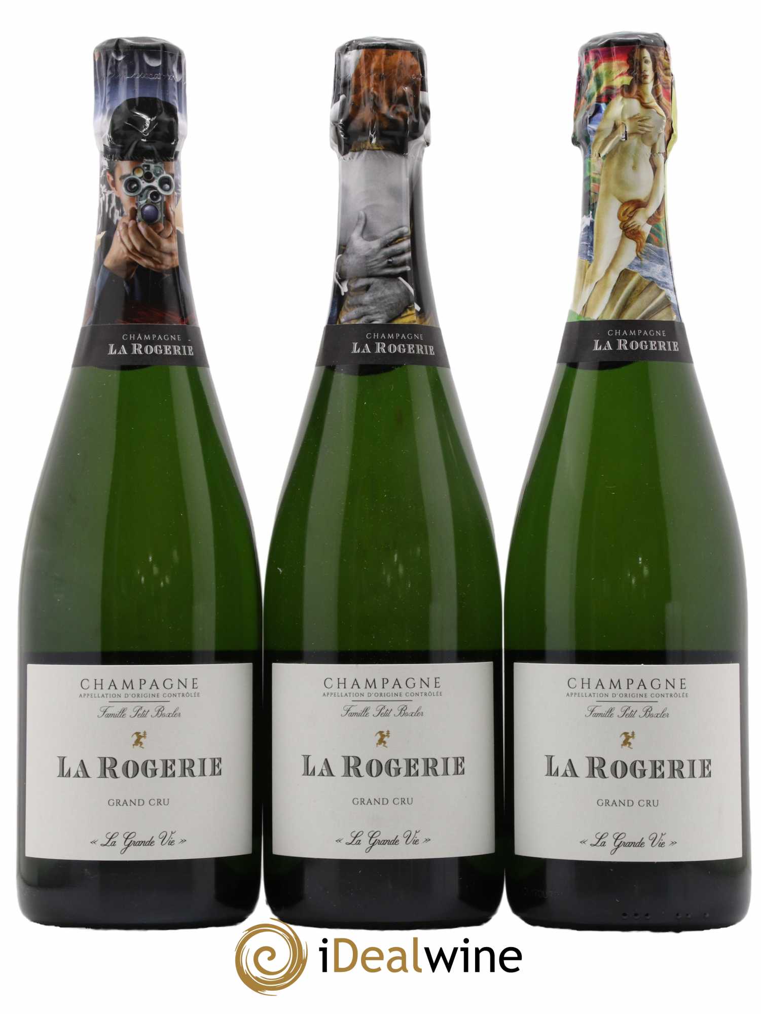 Champagne Grand Cru La Grande Vie La Rogerie - Lot de 3 bouteilles - 0