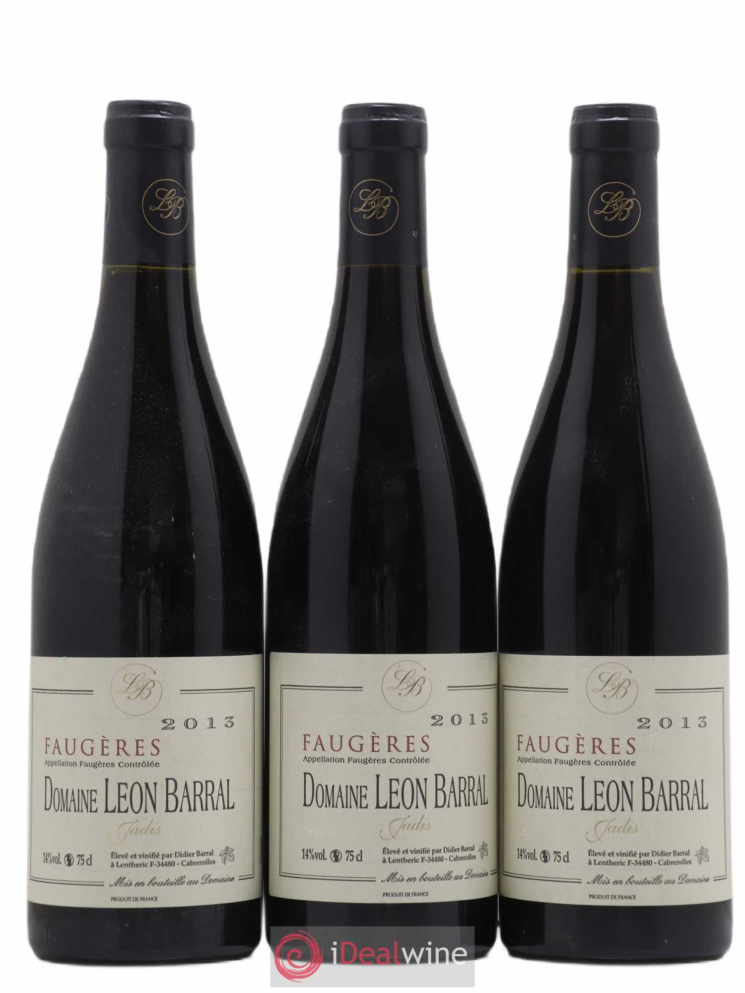 Faugères Jadis Domaine Léon Barral 2013 - Lot de 3 bouteilles - 0