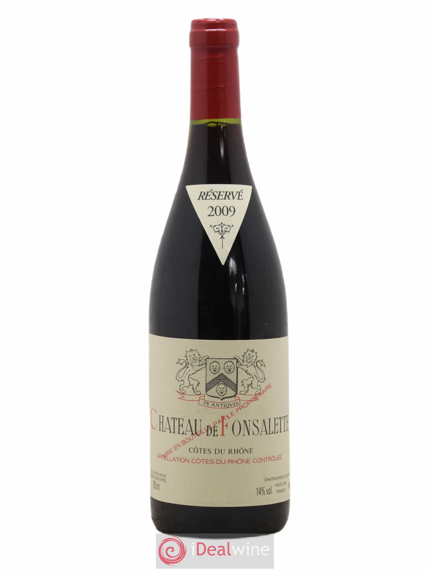 Côtes-du-Rhône Château de Fonsalette Emmanuel Reynaud 2009 - Lot de 1 bouteille - 0