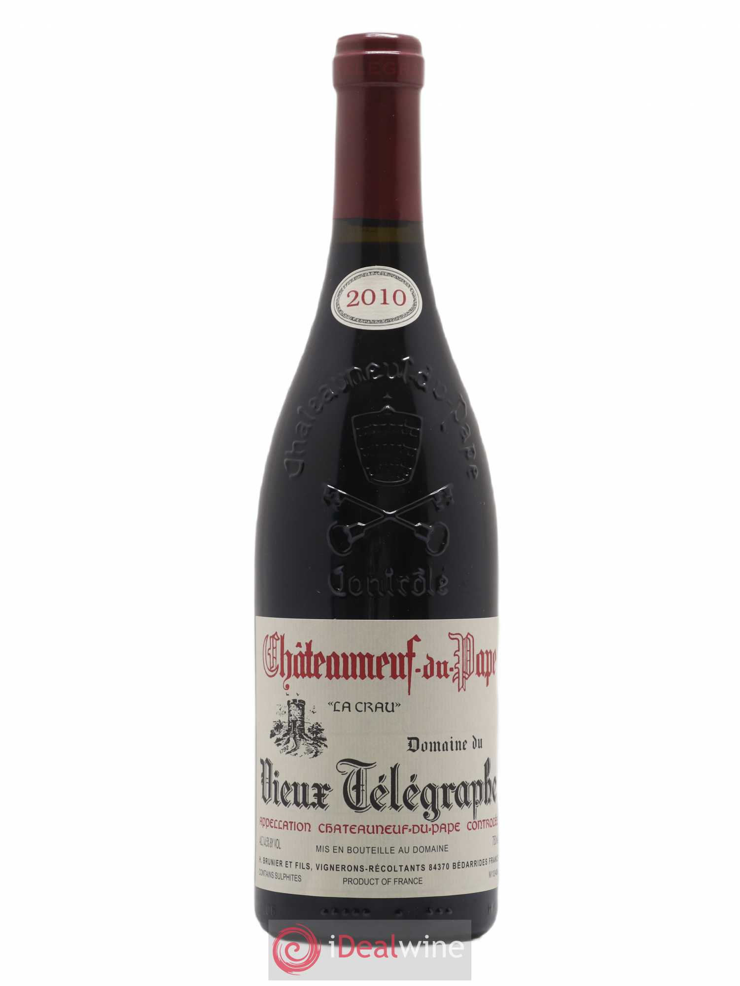 Châteauneuf-du-Pape Vieux Télégraphe (Domaine du) Vignobles Brunier 2010 - Lot de 1 bouteille - 0