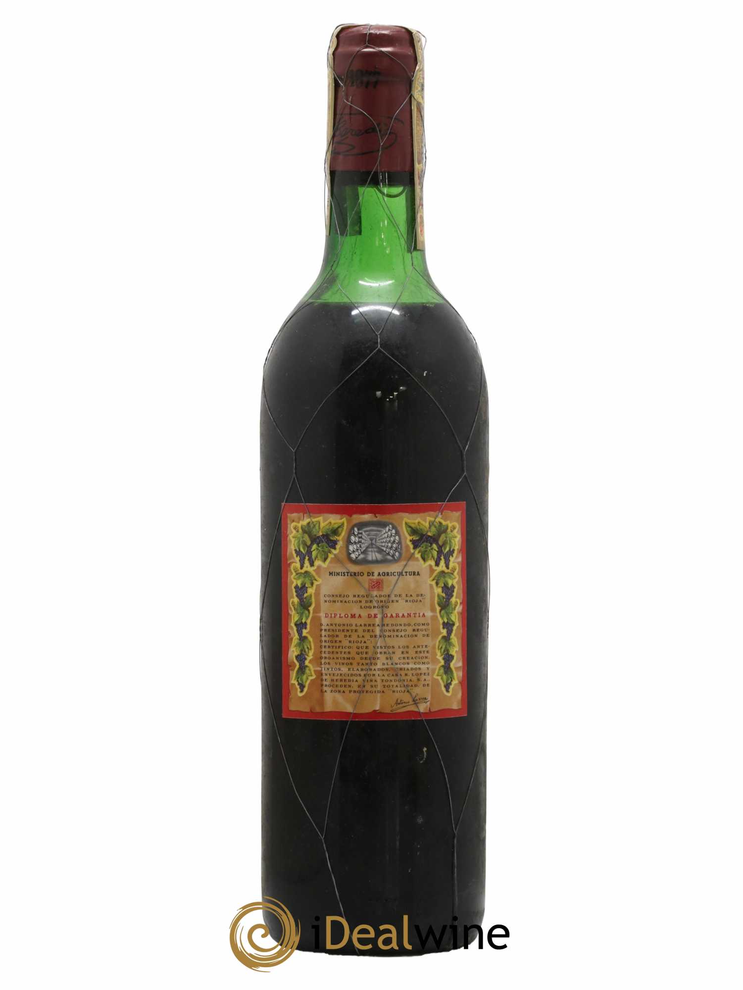 Rioja DOCA Reserva Vina Tondonia R. Lopez de Heredia 1961 - Lot de 1 bouteille - 1