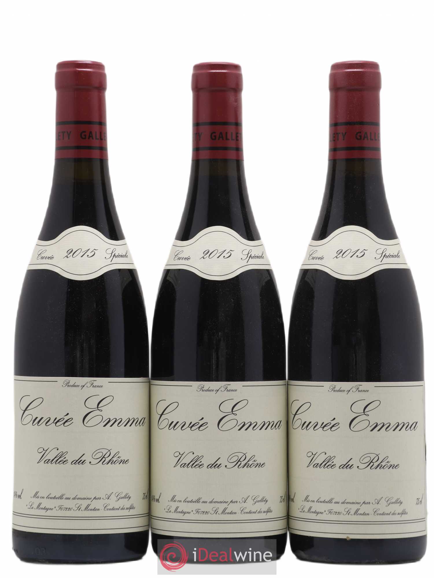 Côtes du Vivarais Cuvée Emma Gallety (Domaine) 2015 - Lot de 3 bouteilles - 0