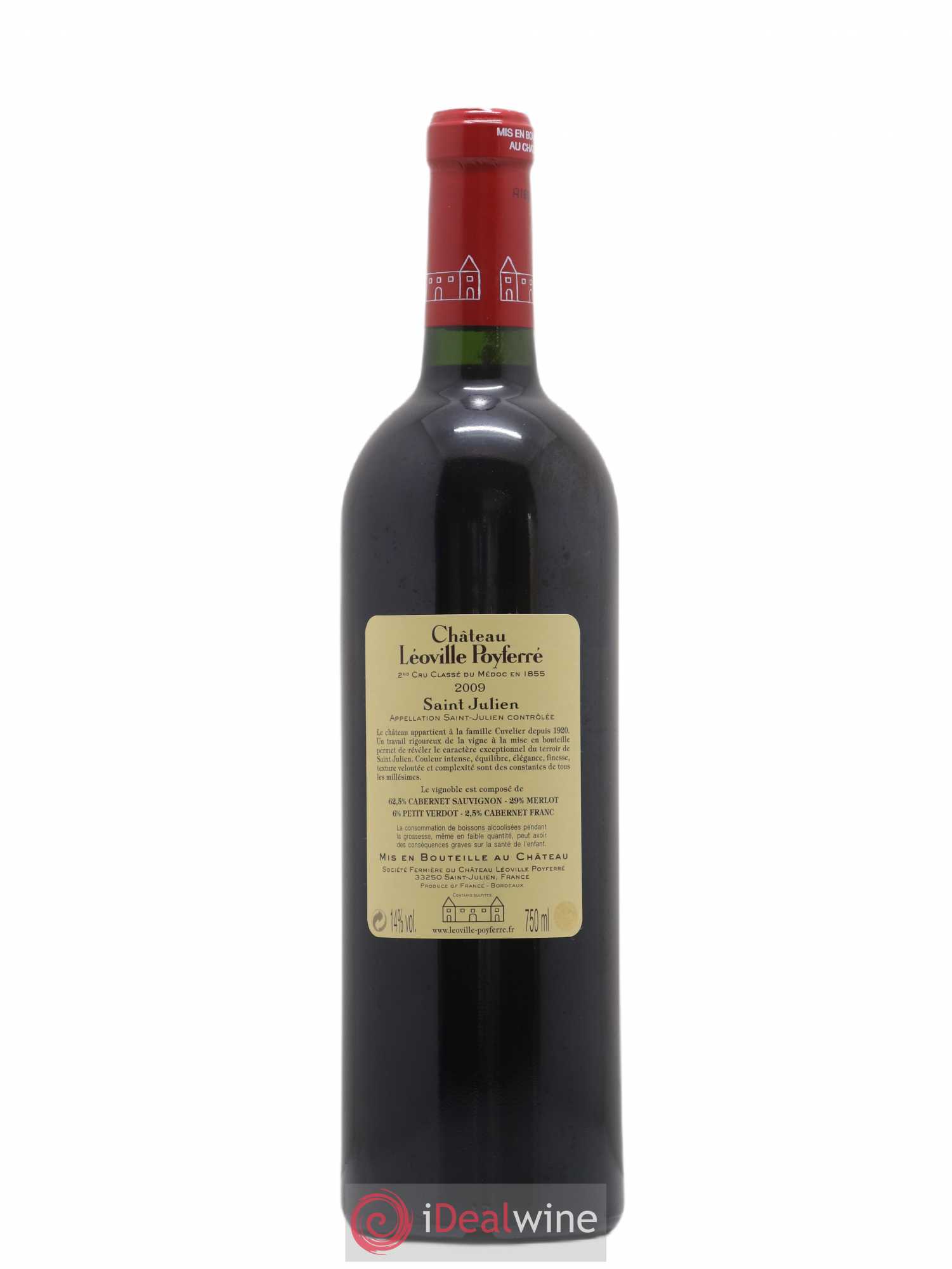 Château Léoville Poyferré 2ème Grand Cru Classé 2009 - Lot de 1 bouteille - 1