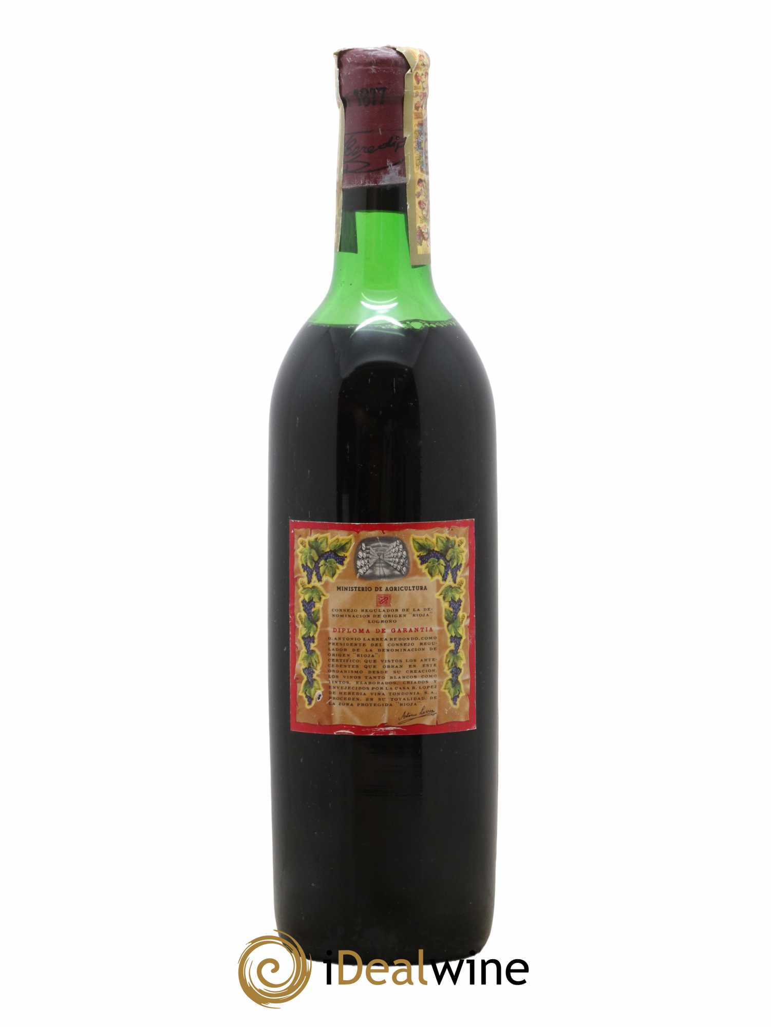 Rioja DOCA Reserva Vina Tondonia R. Lopez de Heredia 1961 - Lot de 1 bouteille - 1