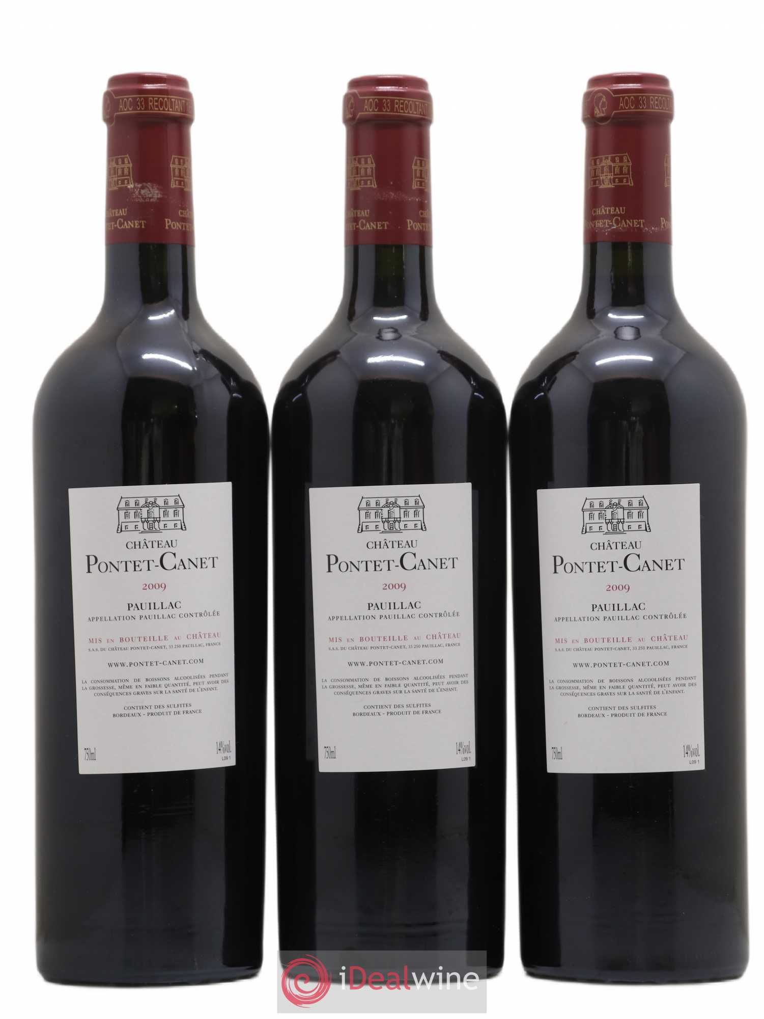 Château Pontet Canet 5ème Grand Cru Classé 2009 - Lot de 12 bouteilles - 6