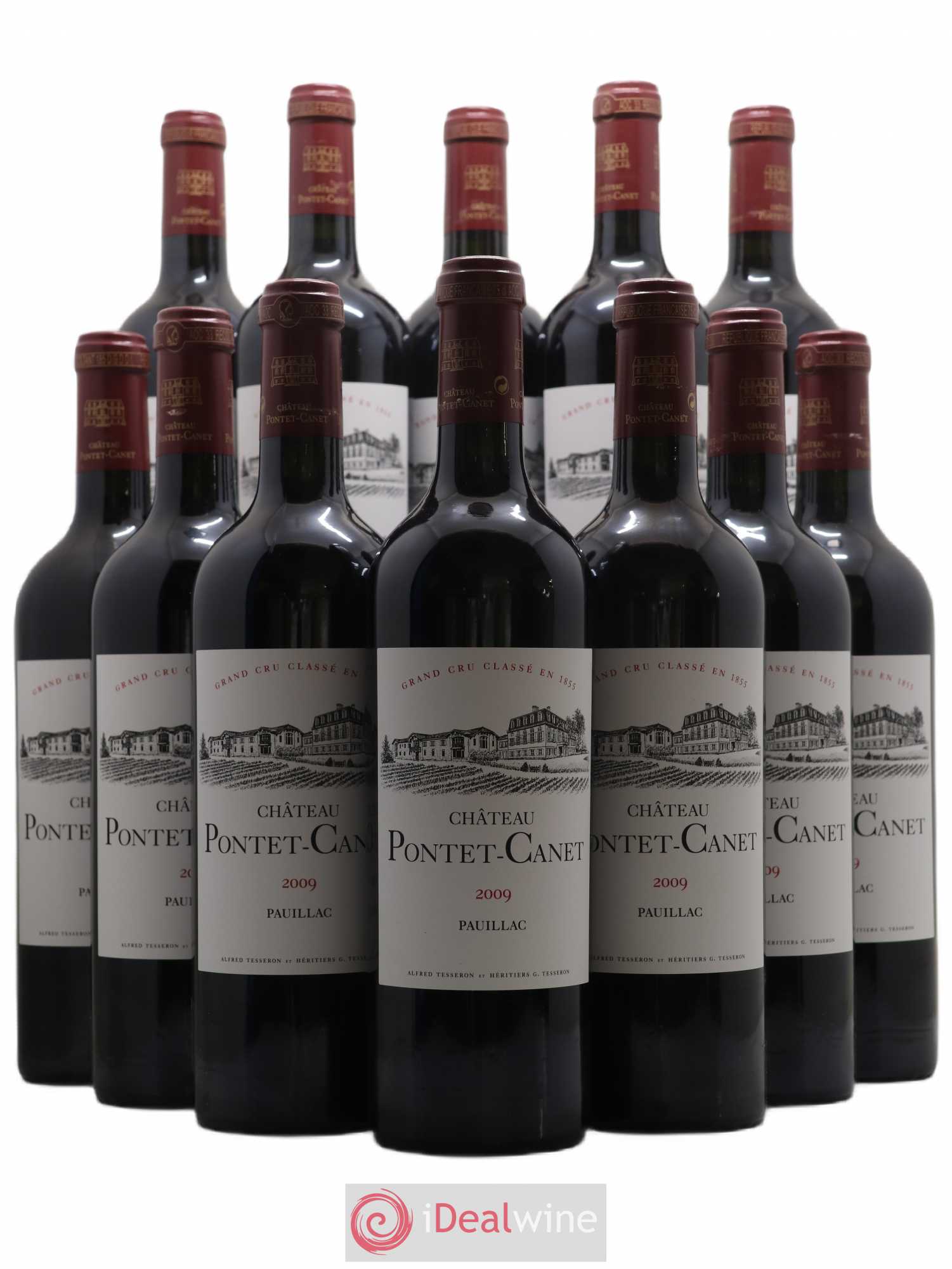 Château Pontet Canet 5ème Grand Cru Classé 2009 - Lot de 12 bouteilles - 0