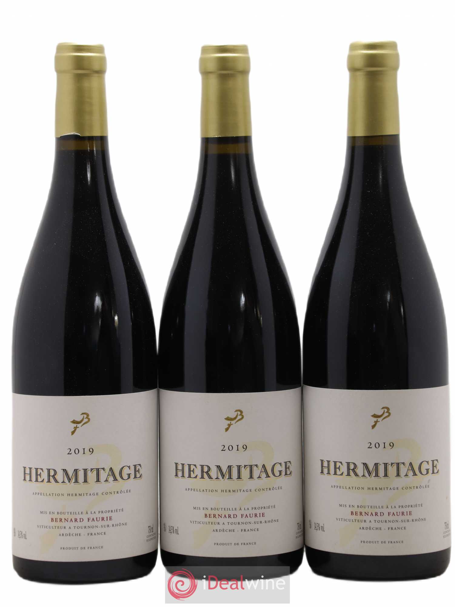 Hermitage Bessards Méal (capsule dorée) Bernard Faurie 2019 - Lot de 3 bouteilles - 0