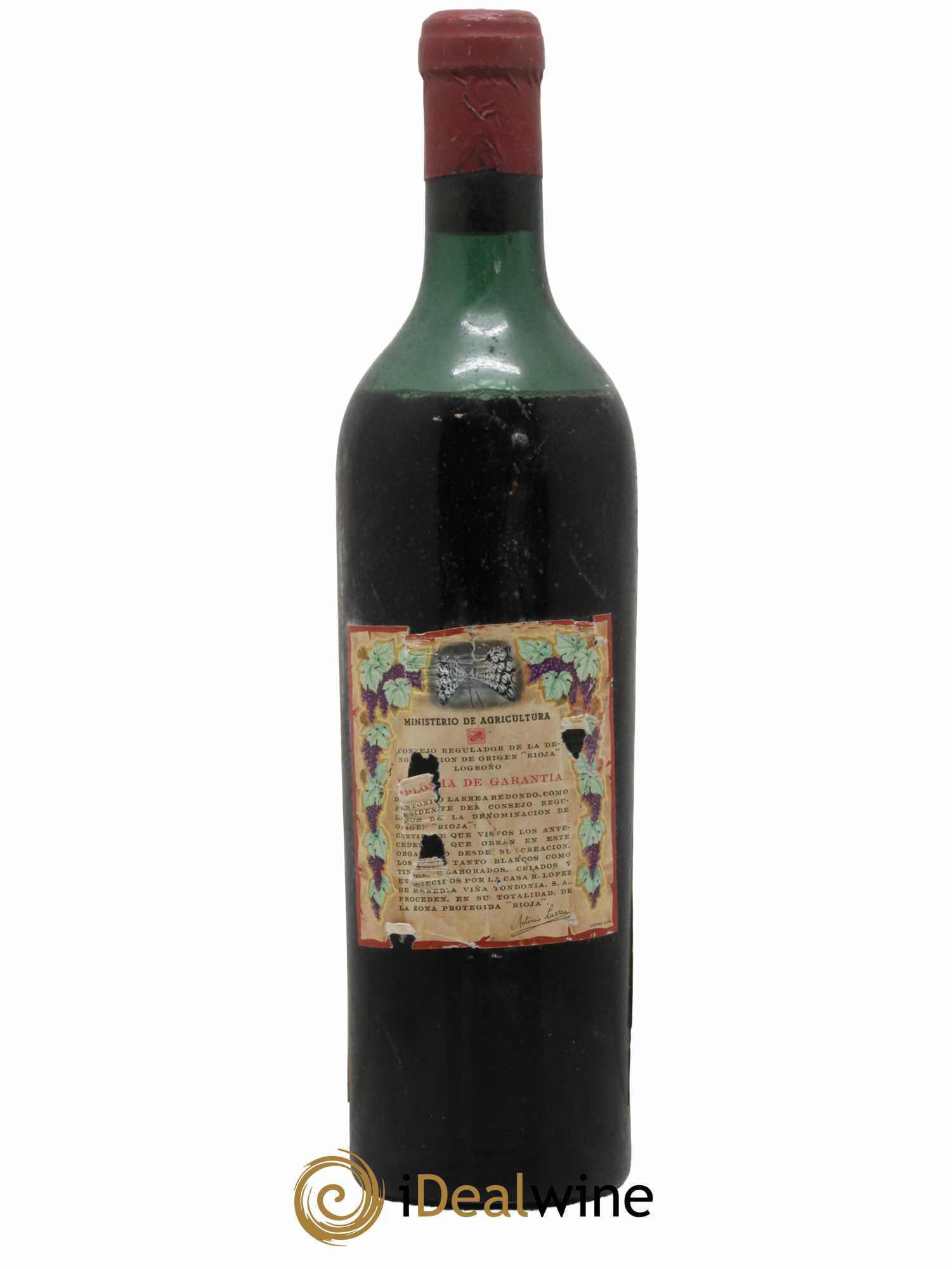 Rioja DOCA Reserva Vina Tondonia R. Lopez de Heredia 1934 - Lot de 1 bouteille - 1
