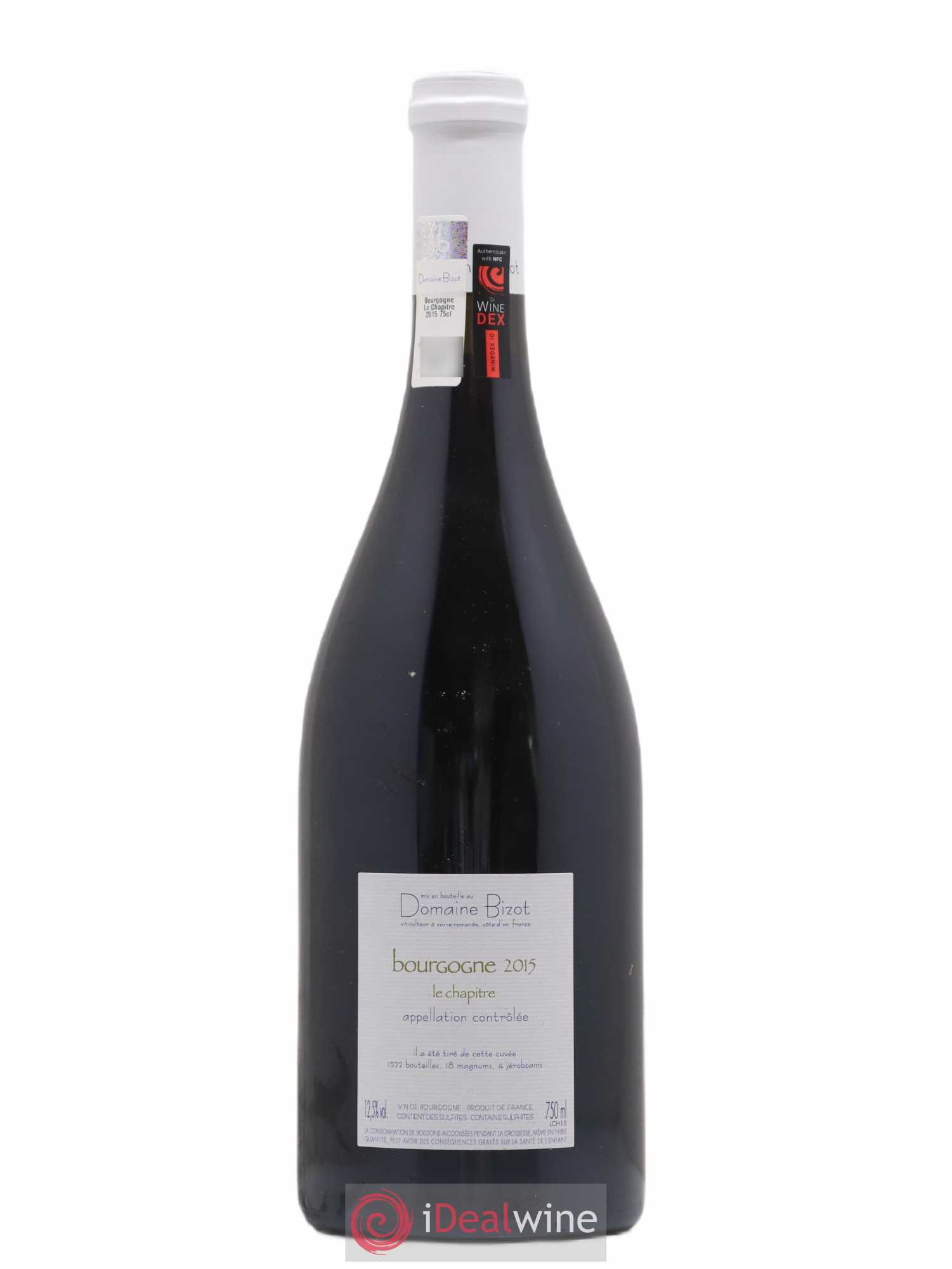 Bourgogne Le Chapitre Bizot (Domaine) 2015 - Lot de 1 bouteille - 1