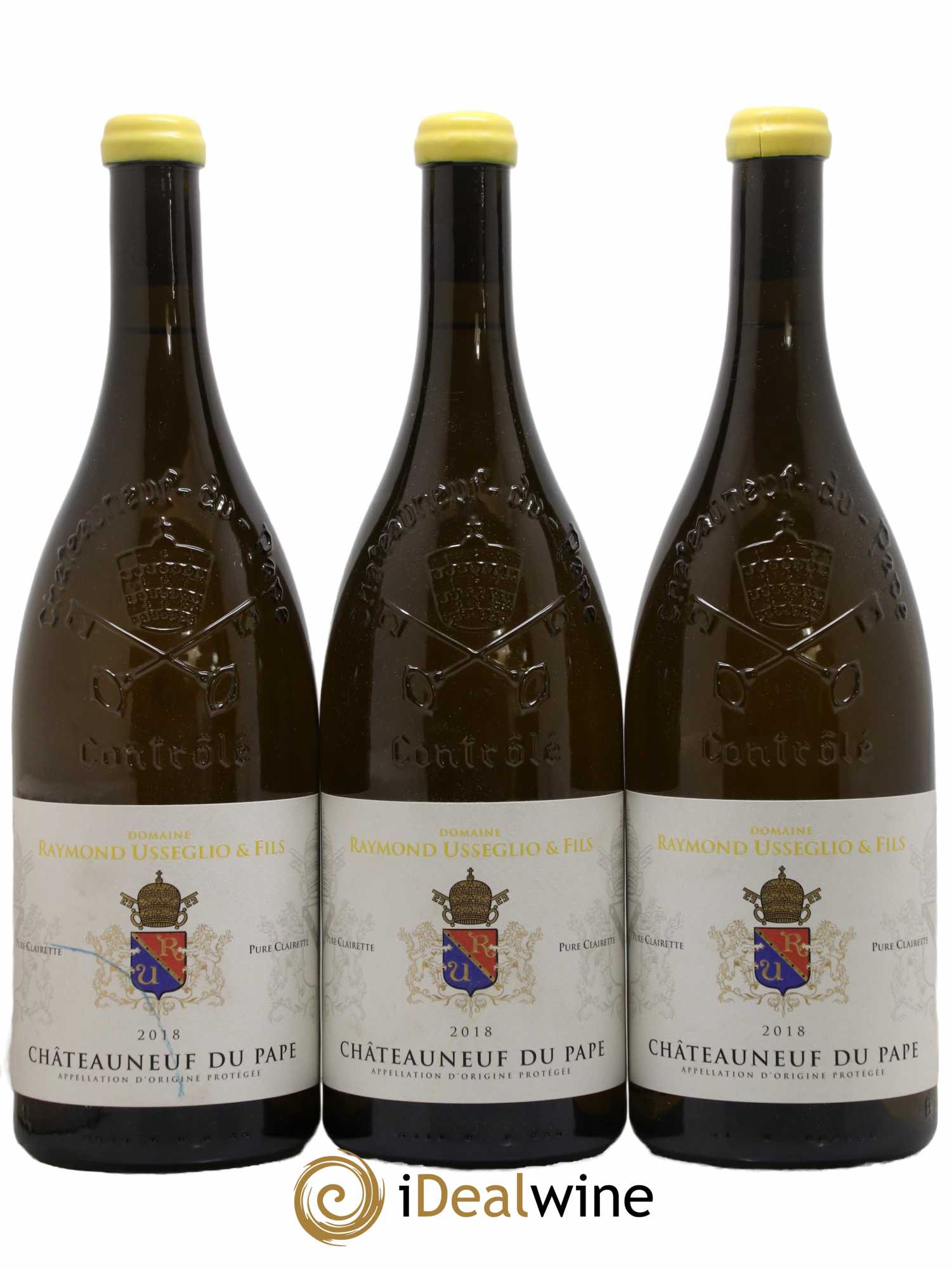 Châteauneuf-du-Pape Pure Clairette Raymond Usseglio & Fils 2018 - Lot de 3 magnums - 0