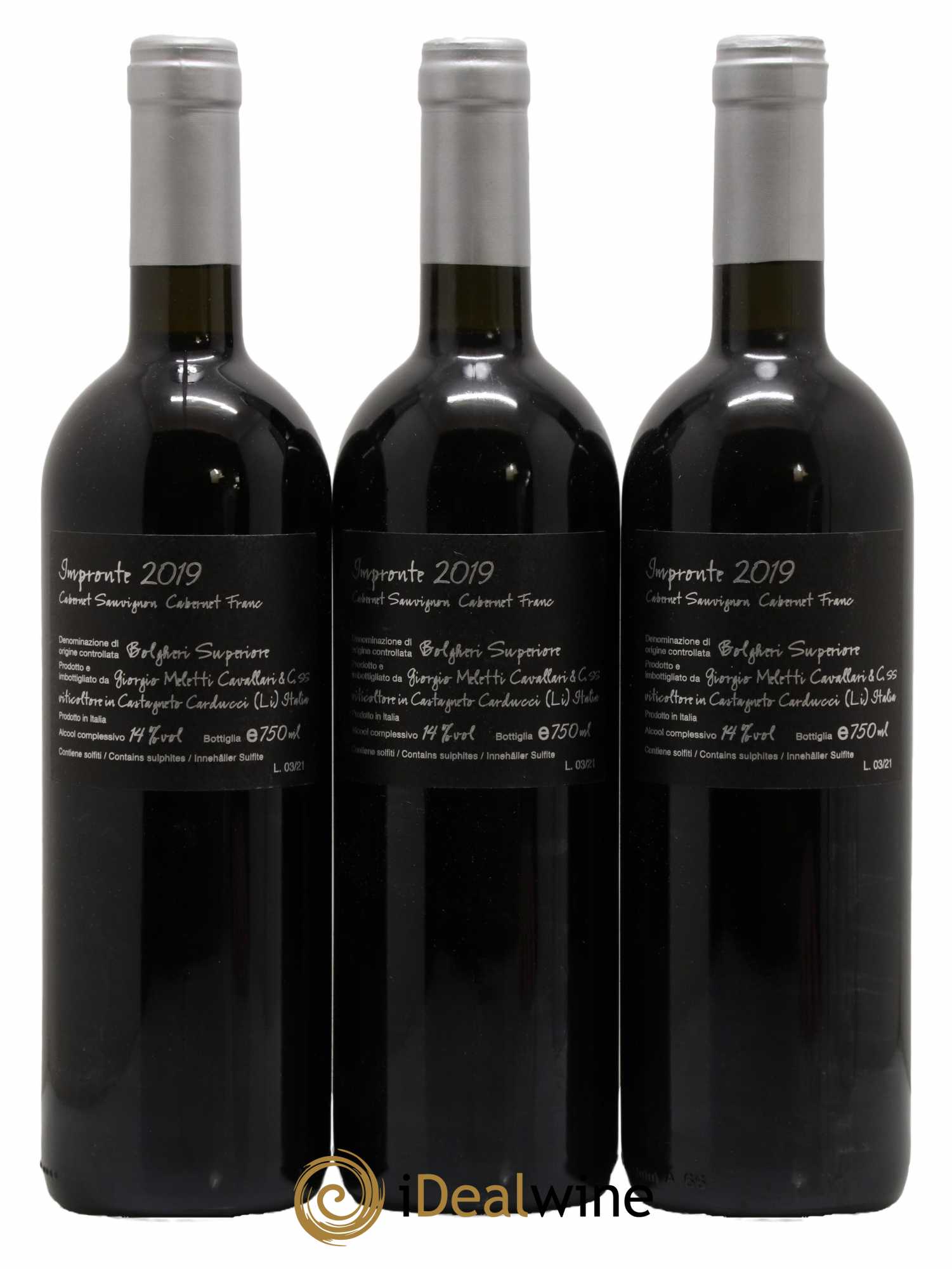 Bolgheri DOC Superior Impronte Giorgio Meletti Cavallari 2019 - Lot de 6 bouteilles - 2