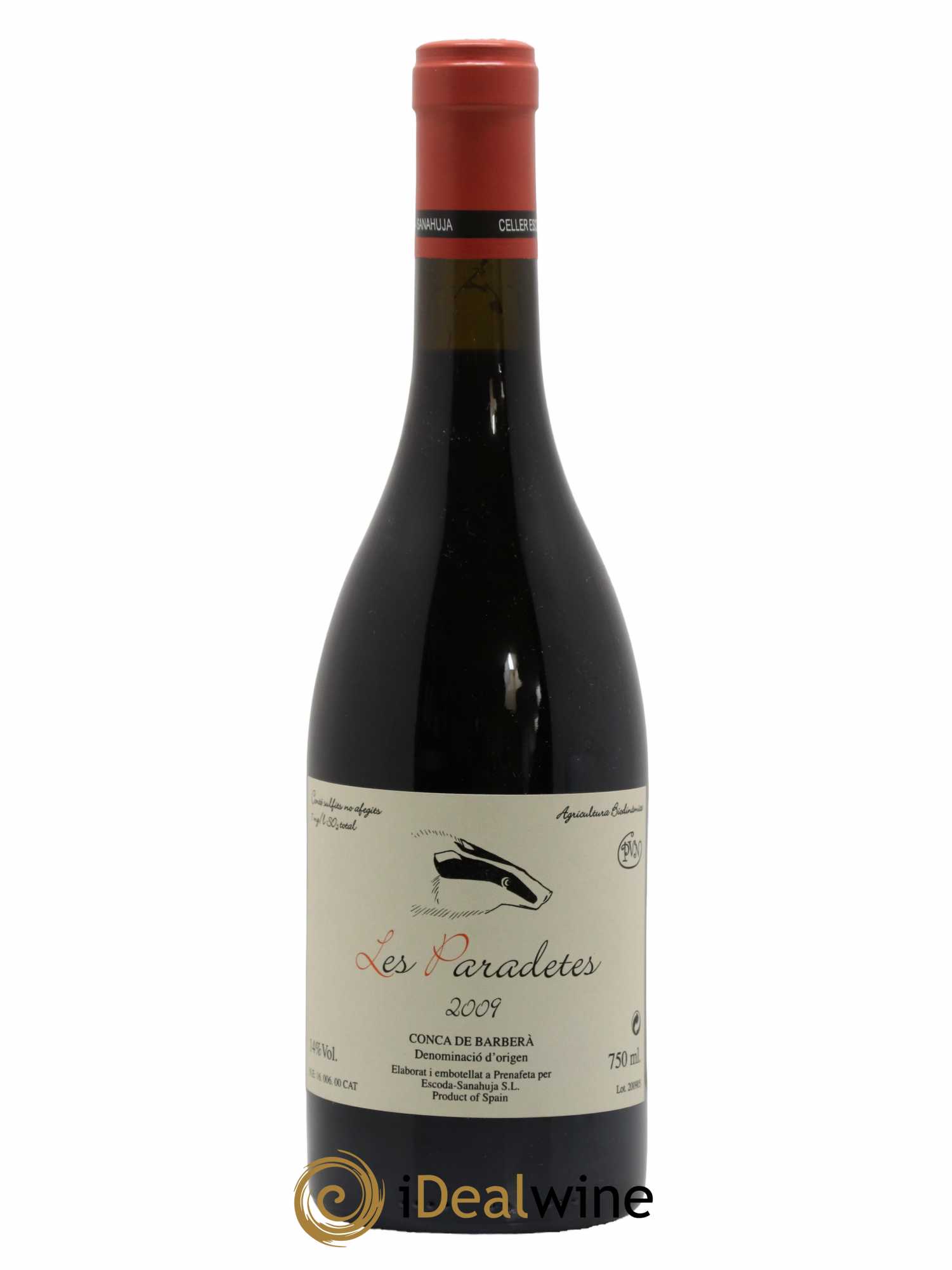 Espagne Conca de Barbera Les Paradetes Escoda Sanahuja 2009 - Lot de 1 bouteille - 0