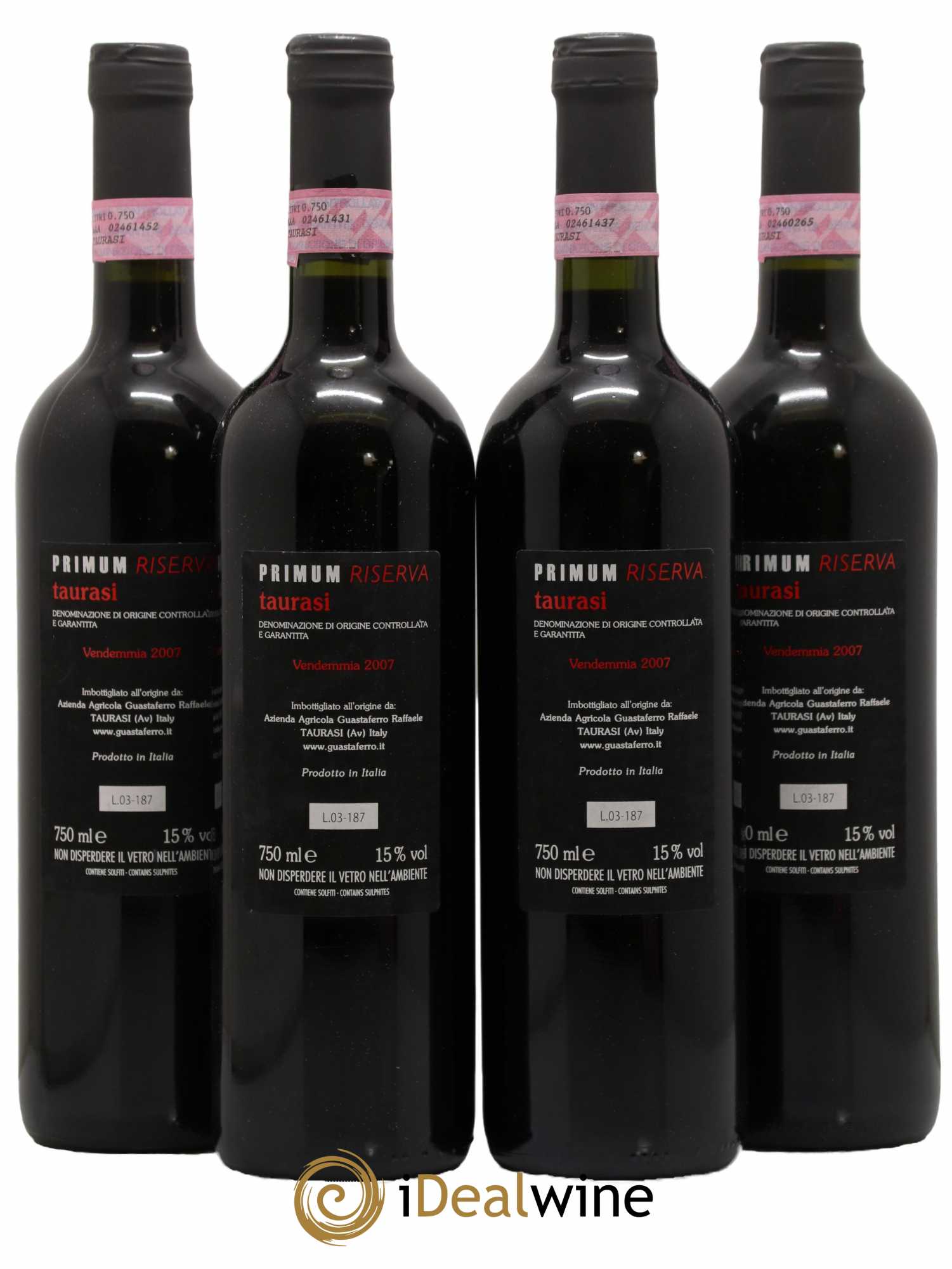 Taurasi DOCG Primum Riserva Guastaferro 2007 - Posten von 4 Flaschen - 1