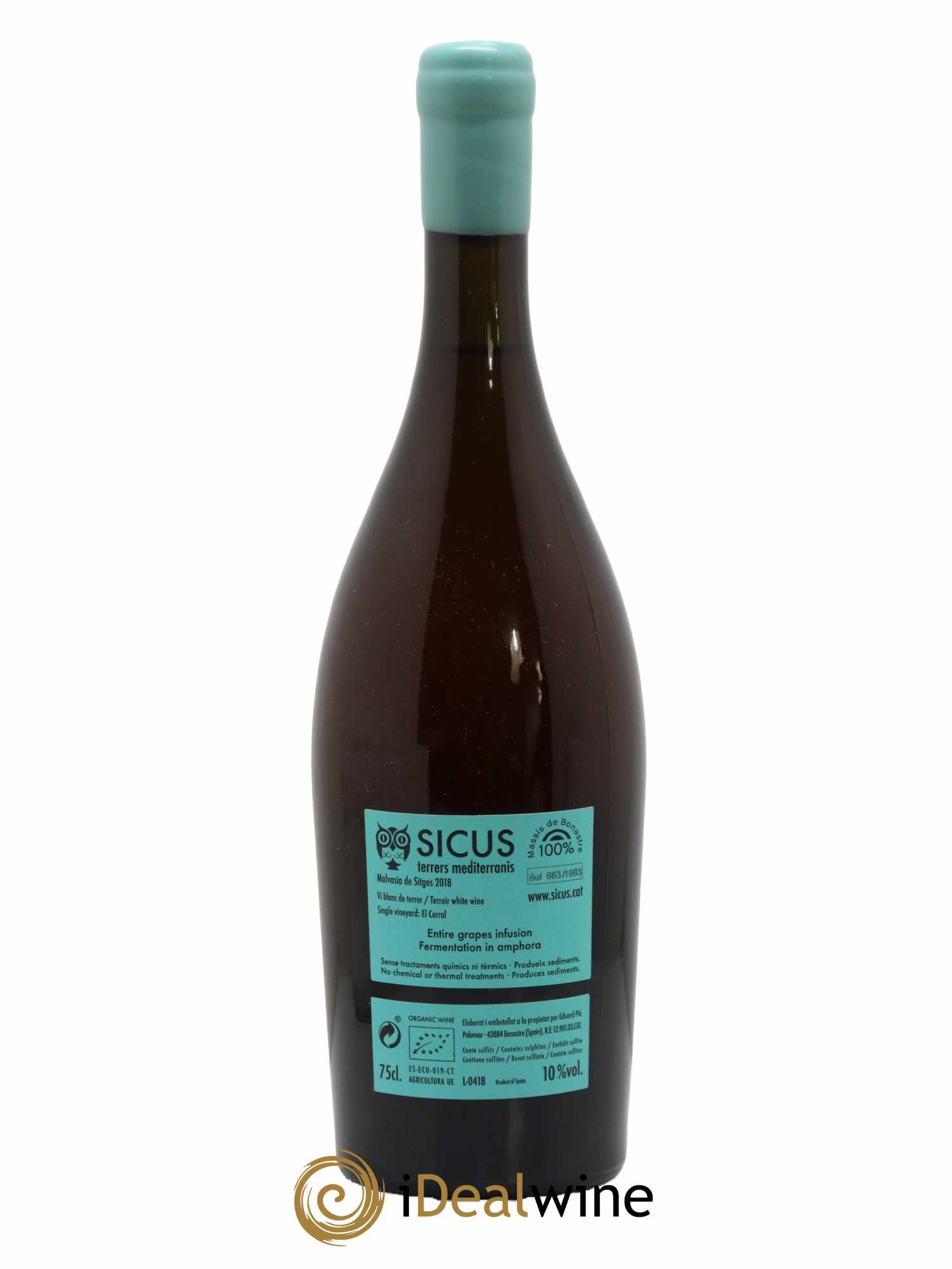 Espagne Terrers Mediterranis Malvasia de Sitges Sicus Eduard Pie 2018 - Lot de 1 bouteille - 1