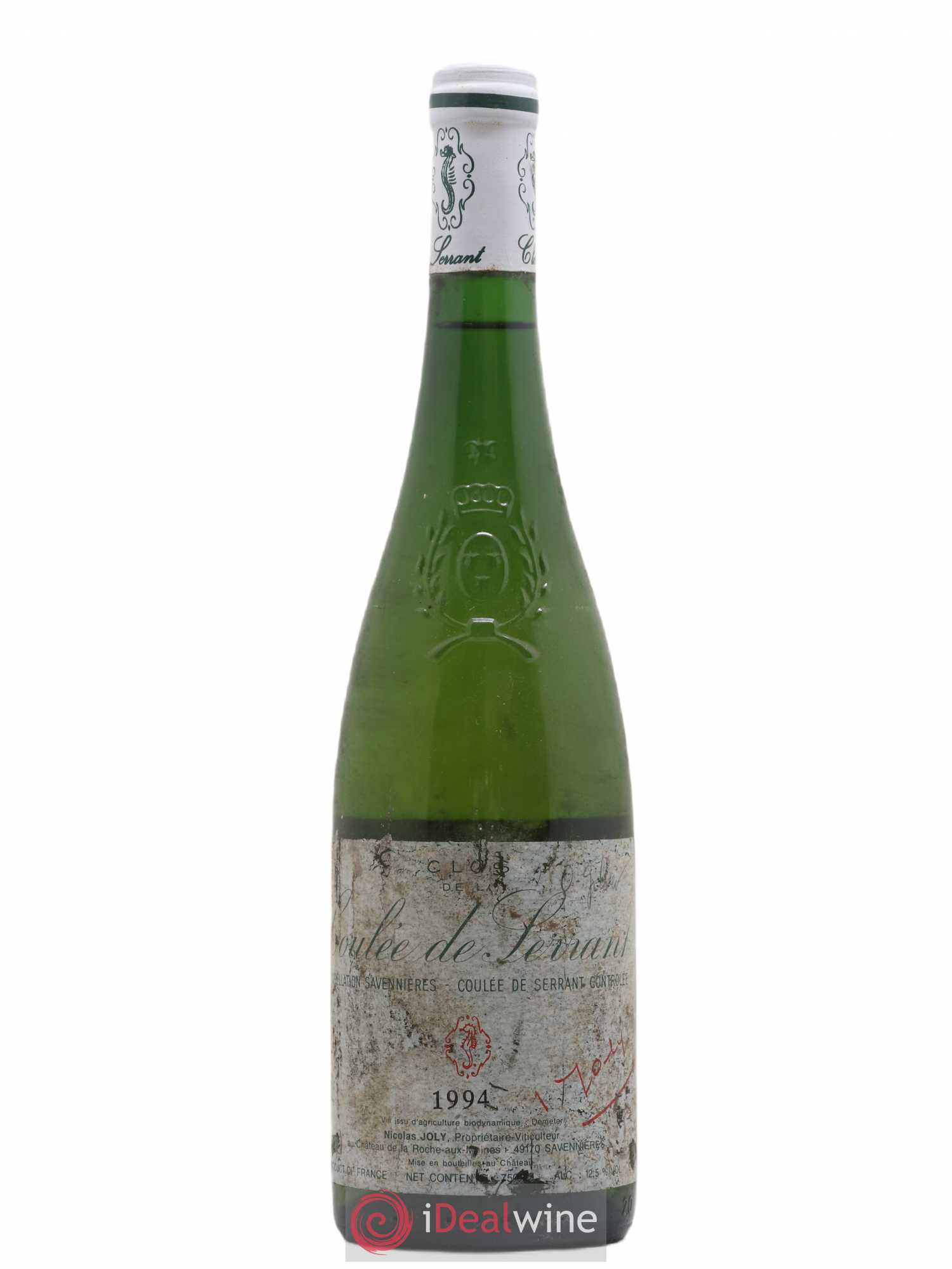 Savennières Clos de la Coulée de Serrant Vignobles de la Coulée de Serrant - Nicolas Joly 1994 - Lot de 1 bouteille - 0