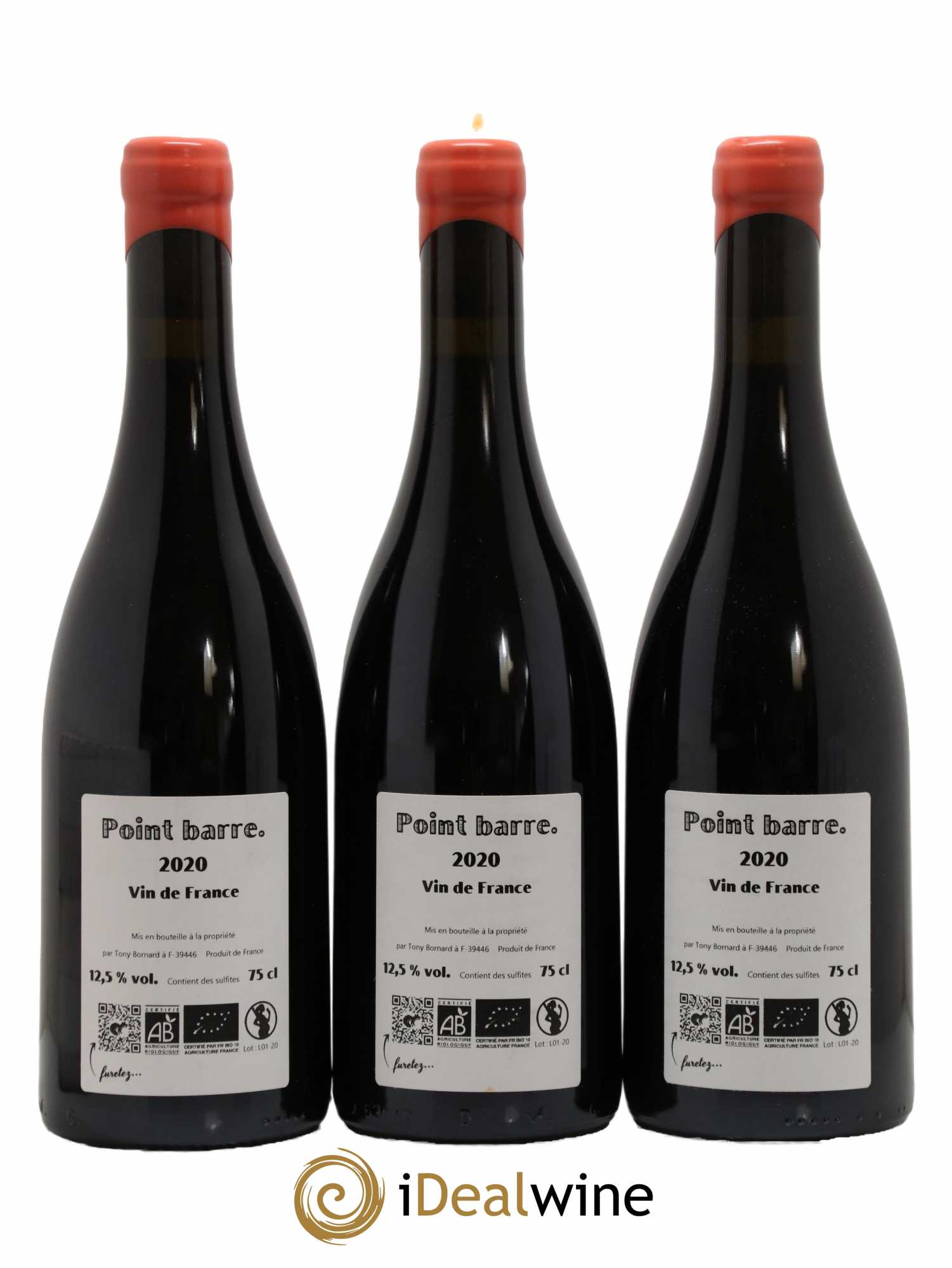 Vin de France Point Barre Tony Bornard 2020 - Lot de 3 bouteilles - 1