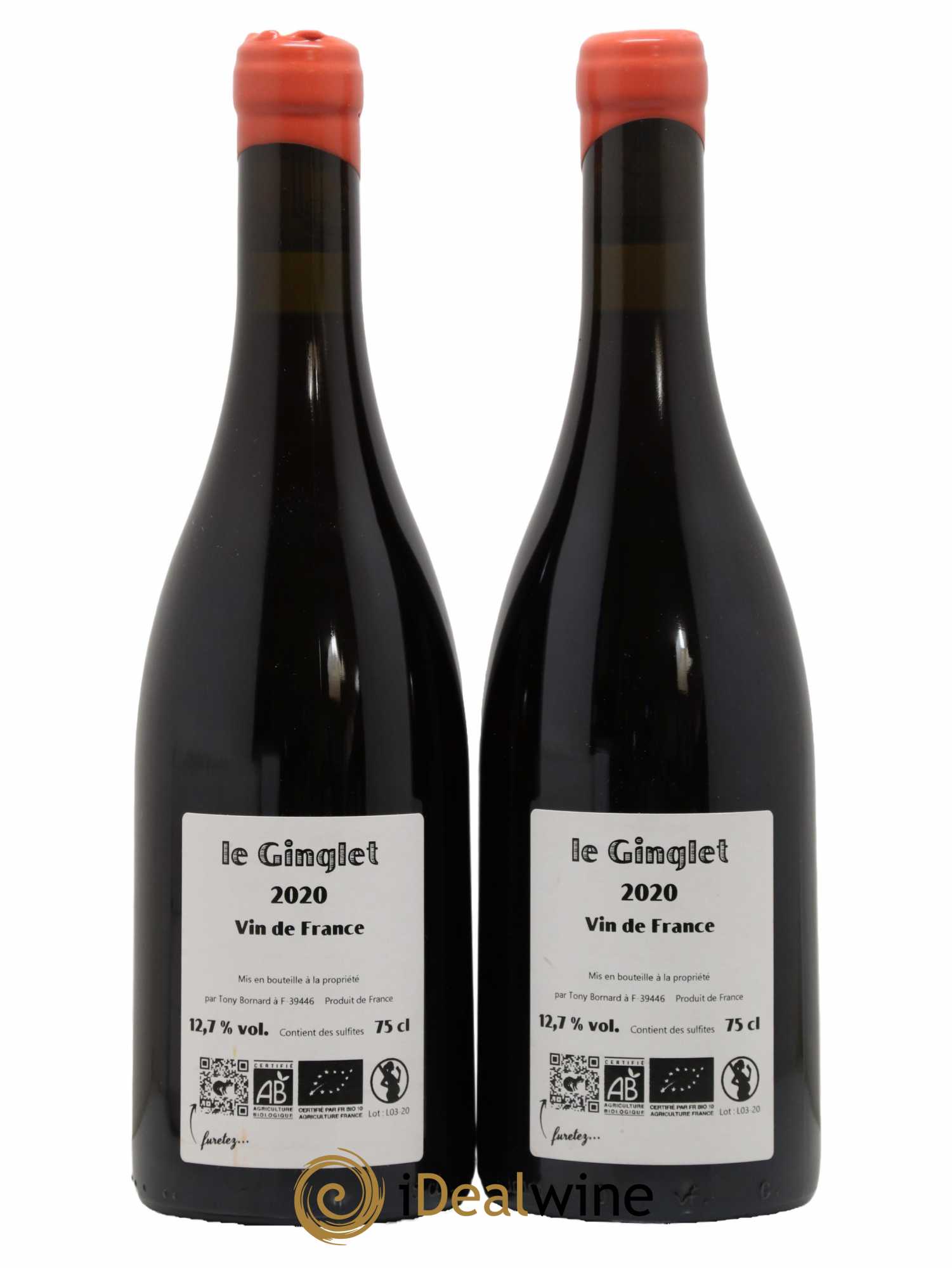 Vin de France Le Ginglet Tony Bornard 2020 - Lot de 2 bouteilles - 1