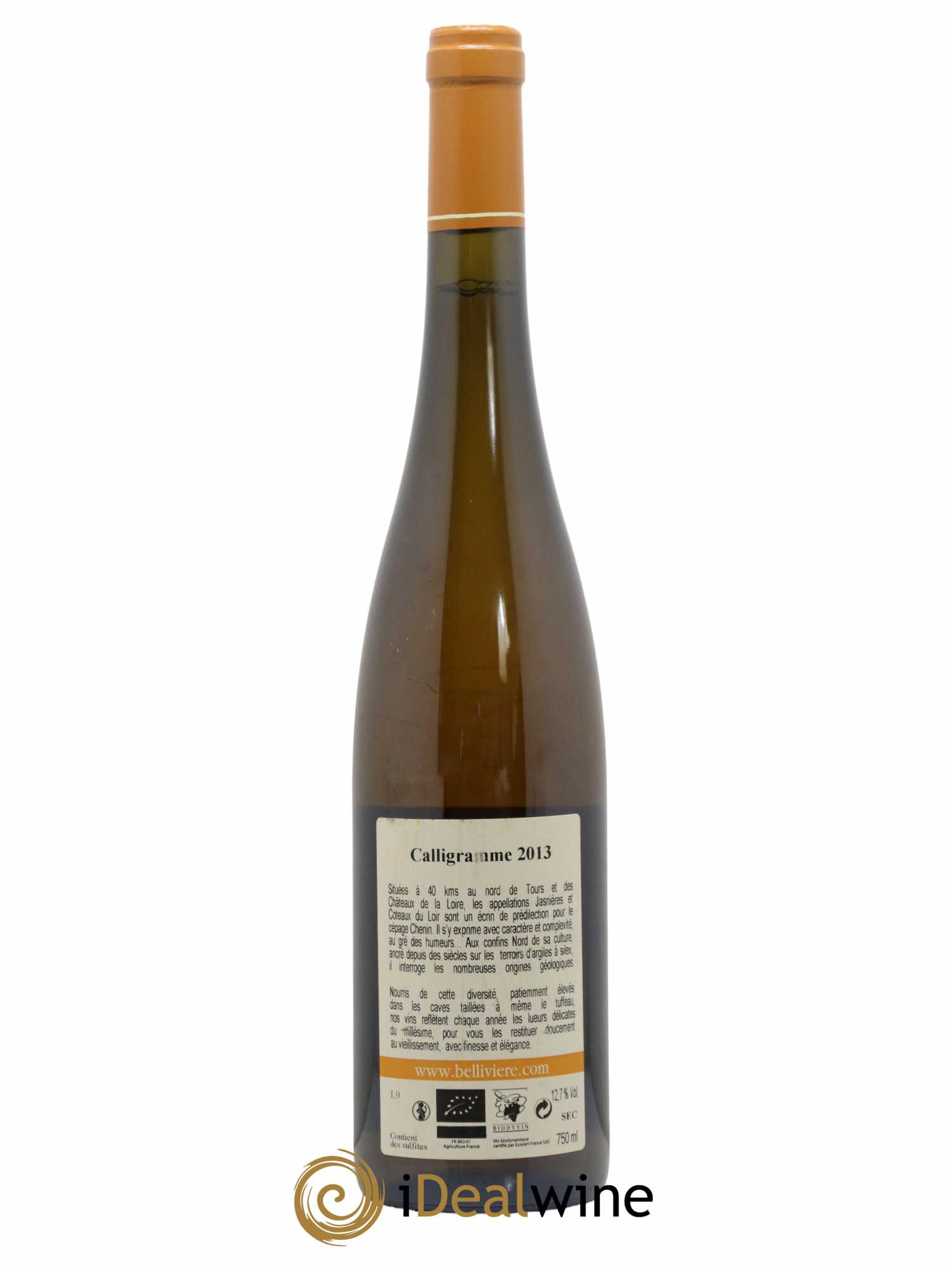 Jasnières Calligramme Domaine de Bellivière 2013 - Lot de 1 bouteille - 1