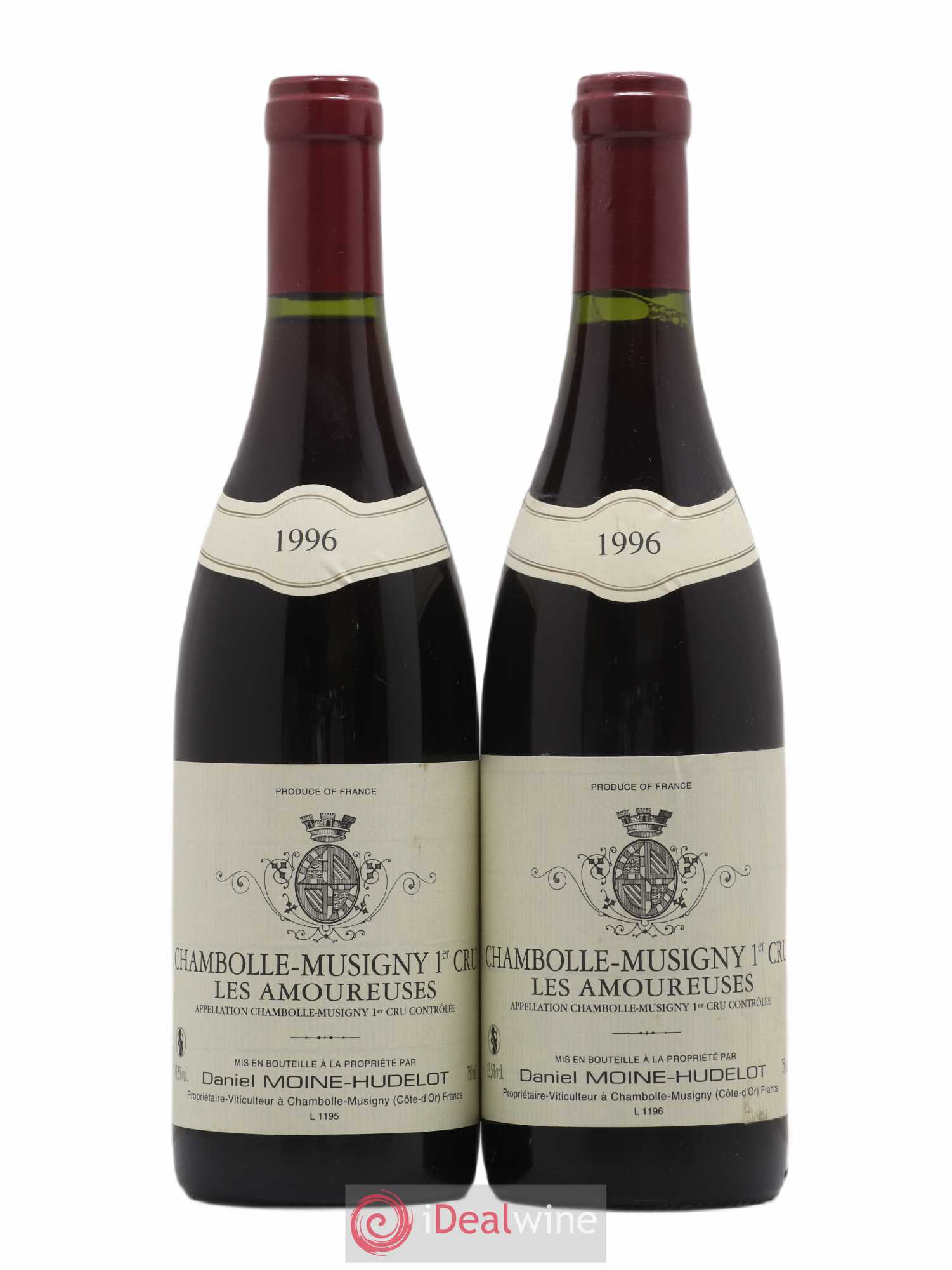 Chambolle-Musigny 1er Cru Les Amoureuses Moine-Hudelot (Domaine) 1996 - Lot de 2 bouteilles - 0