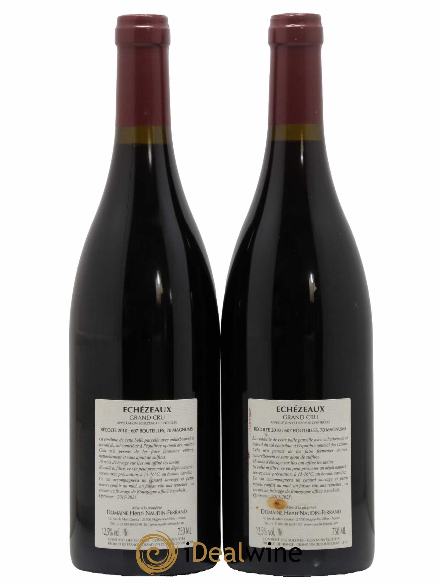 Echezeaux Grand Cru Naudin-Ferrand (Domaine)  2010 - Lotto di 2 bottiglie - 1