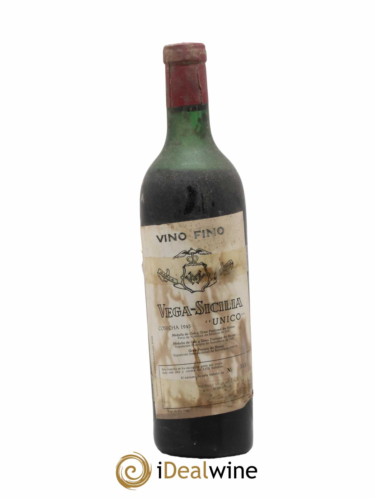 Ribera Del Duero DO Vega Sicilia Unico Famille Alvarez 1945 - Lot de 1 bouteille - 0