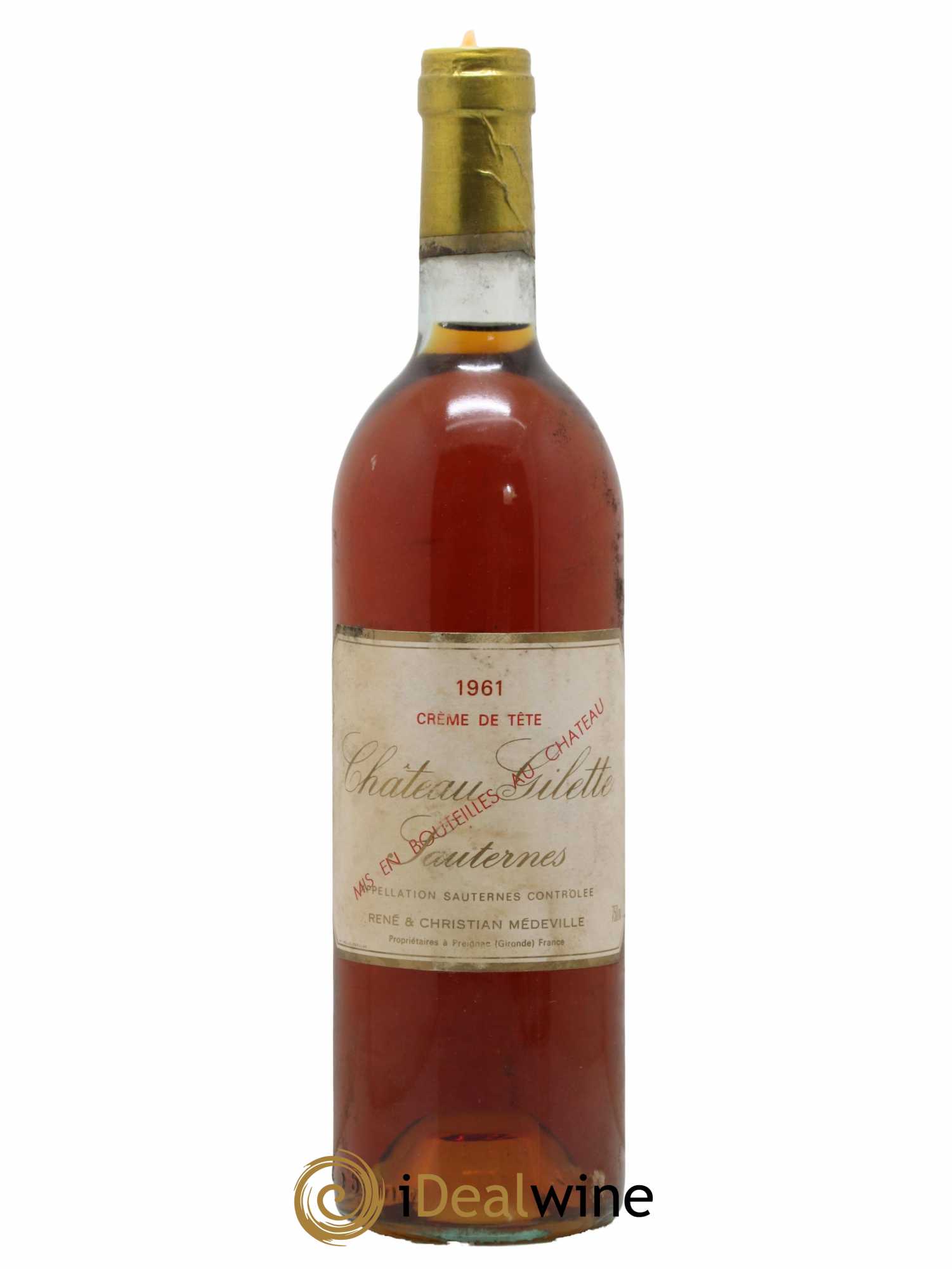 Château Gilette - Crème de Tête 1961 - Lotto di 1 bottiglia - 0