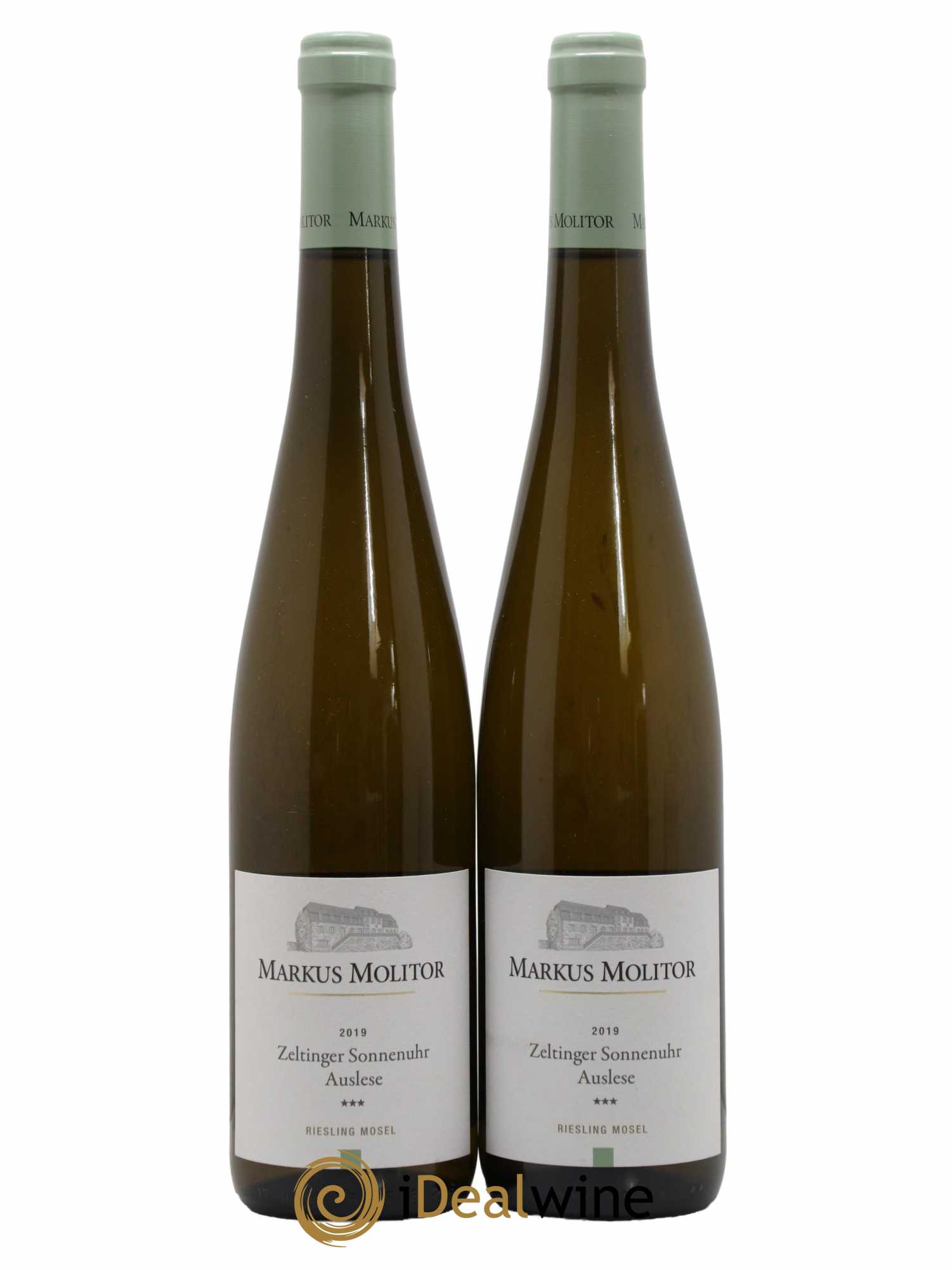 Riesling Markus Molitor Zeltinger Sonnenuhr Auslese Green Capsule°°° 2019 - Lot de 2 bouteilles - 0