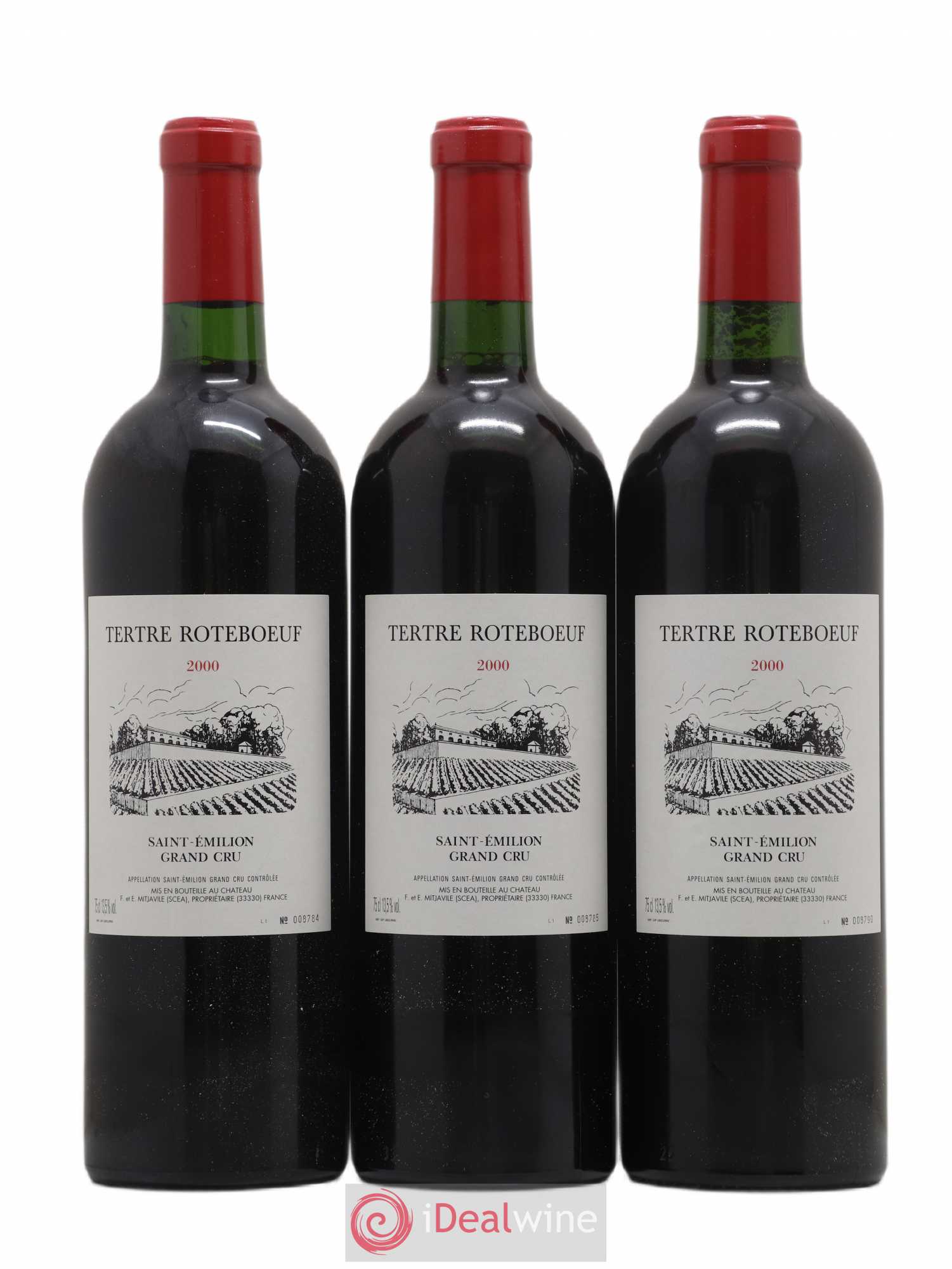 Château Tertre Roteboeuf 2000 - Lot de 3 bouteilles - 0