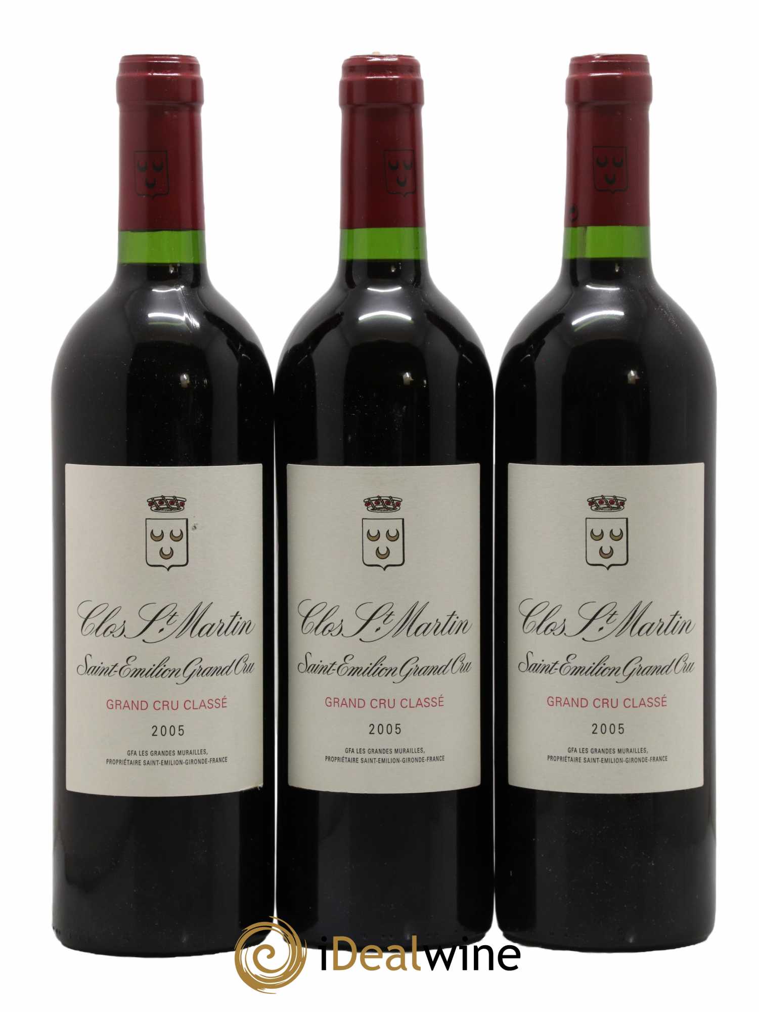 Clos Saint Martin Grand Cru Classé 2005 - Lot de 3 bouteilles - 0