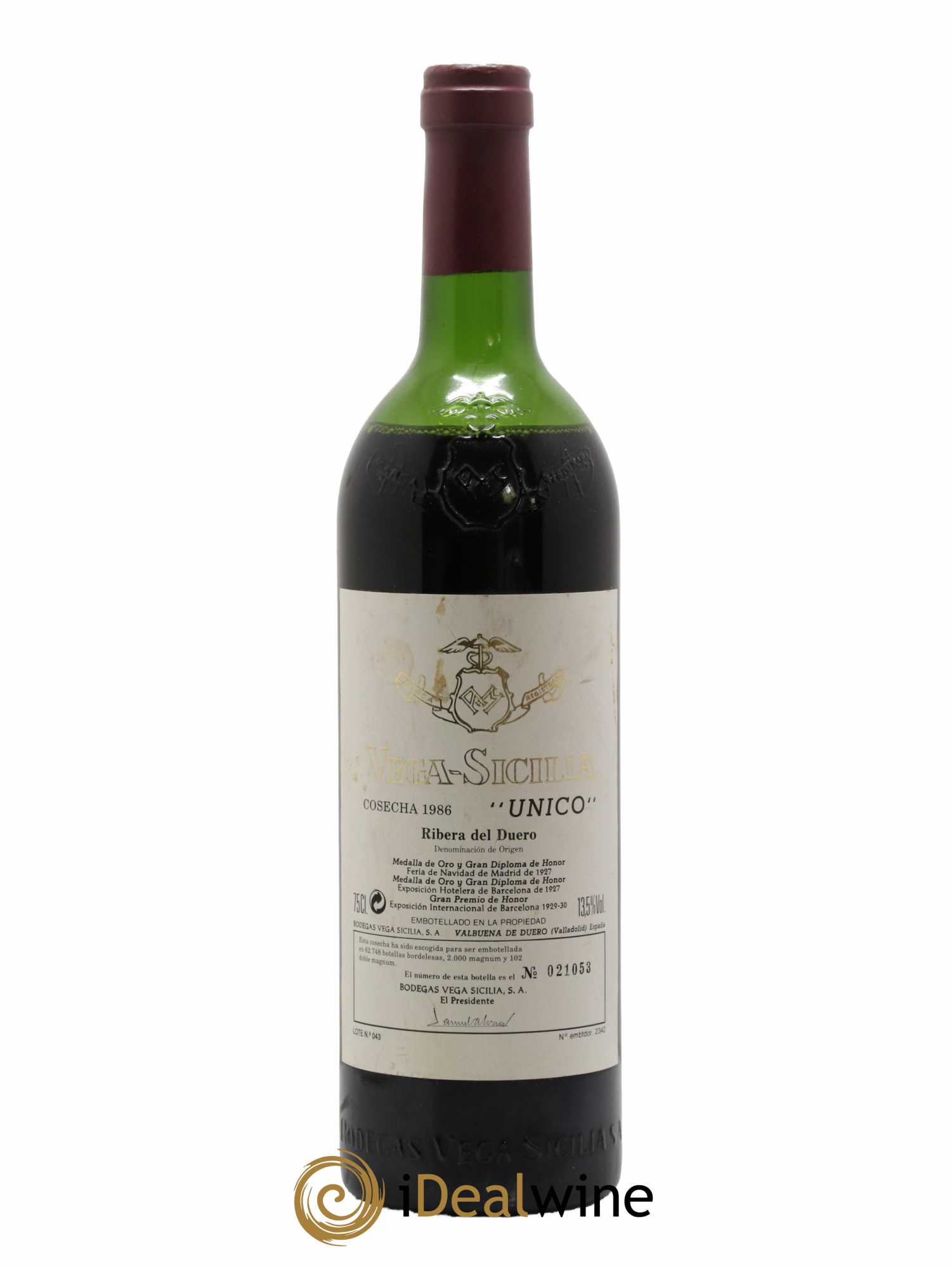 Ribera Del Duero DO Vega Sicilia Unico Famille Alvarez 1986 - Lot de 1 bouteille - 0