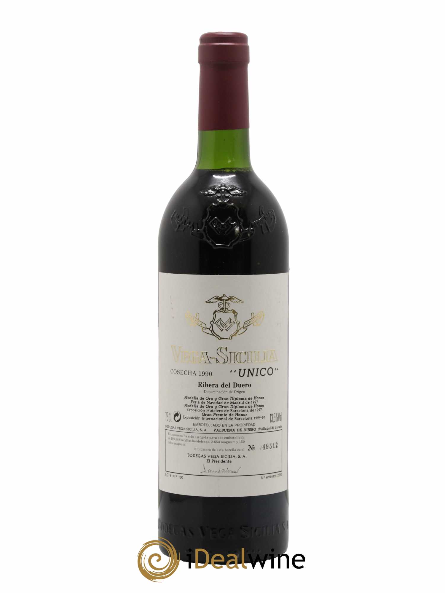 Ribera Del Duero DO Vega Sicilia Unico Famille Alvarez 1990 - Lot de 1 bouteille - 0