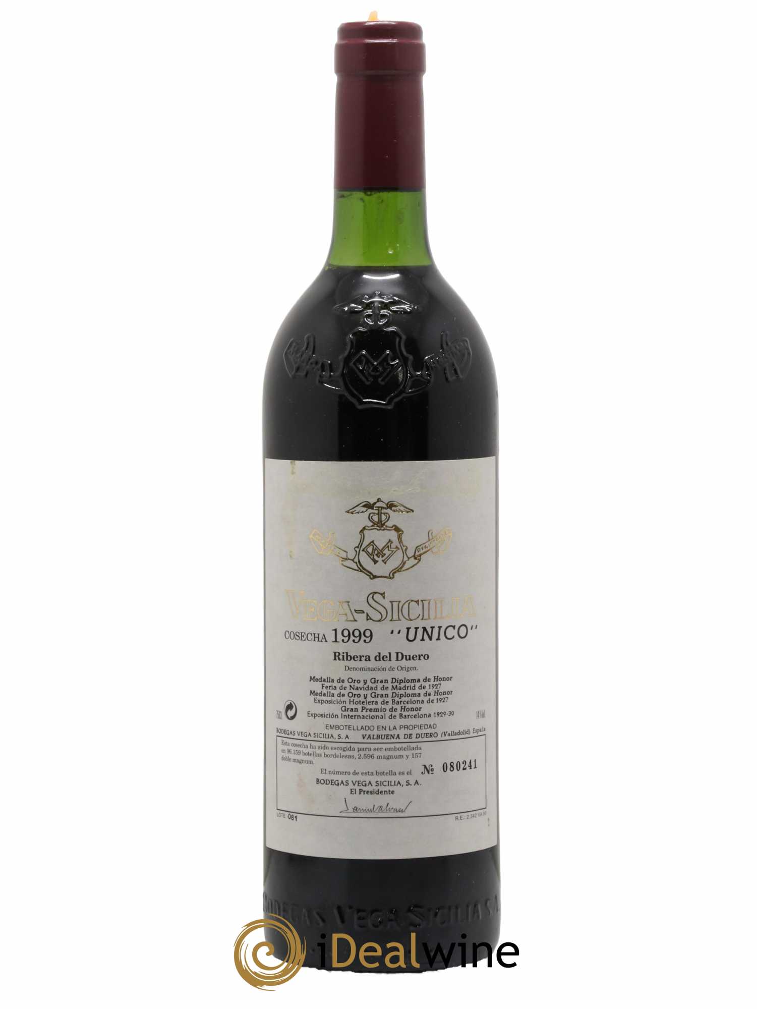Ribera Del Duero DO Vega Sicilia Unico Famille Alvarez 1999 - Lot de 1 bouteille - 0