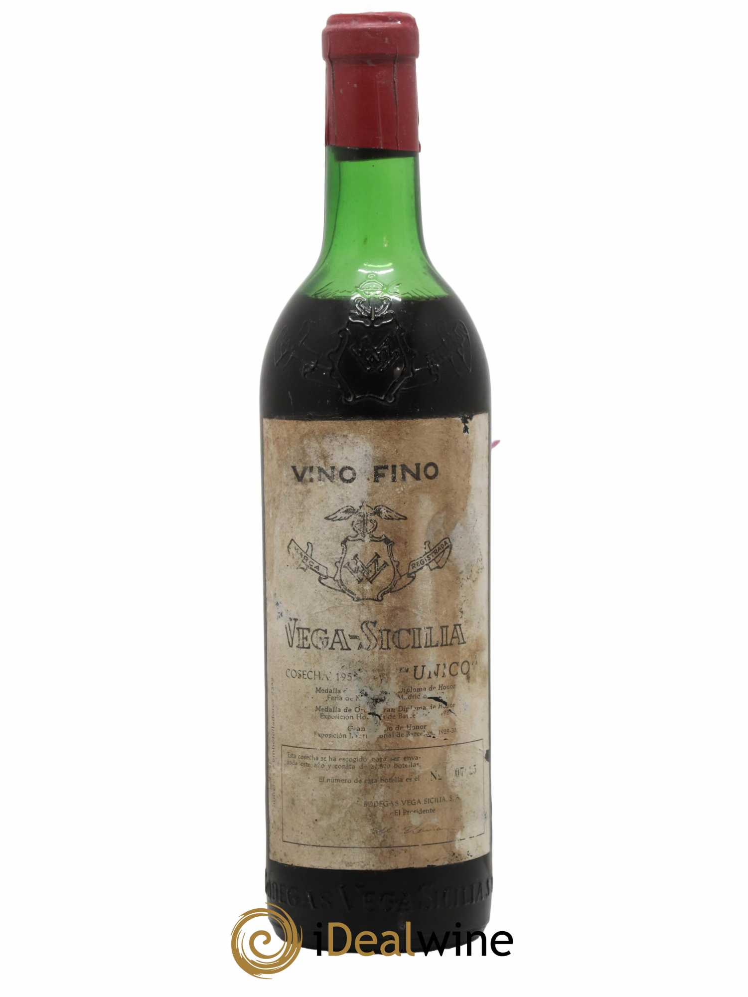 Ribera Del Duero DO Vega Sicilia Unico Famille Alvarez Millésime supposé 1956 - Lot de 1 bouteille - 0