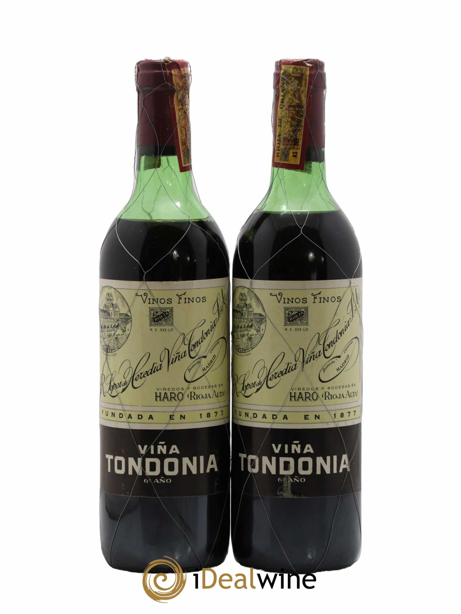 Rioja 6 Ano Vina Tondonia R. Lopez de Heredia - Lot de 2 bouteilles - 0