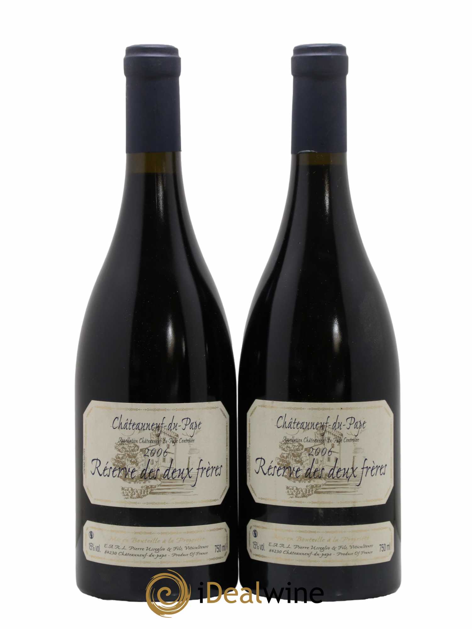 Châteauneuf-du-Pape Réserve des 2 frères Pierre Usseglio & Fils 2006 - Lot de 2 bouteilles - 0