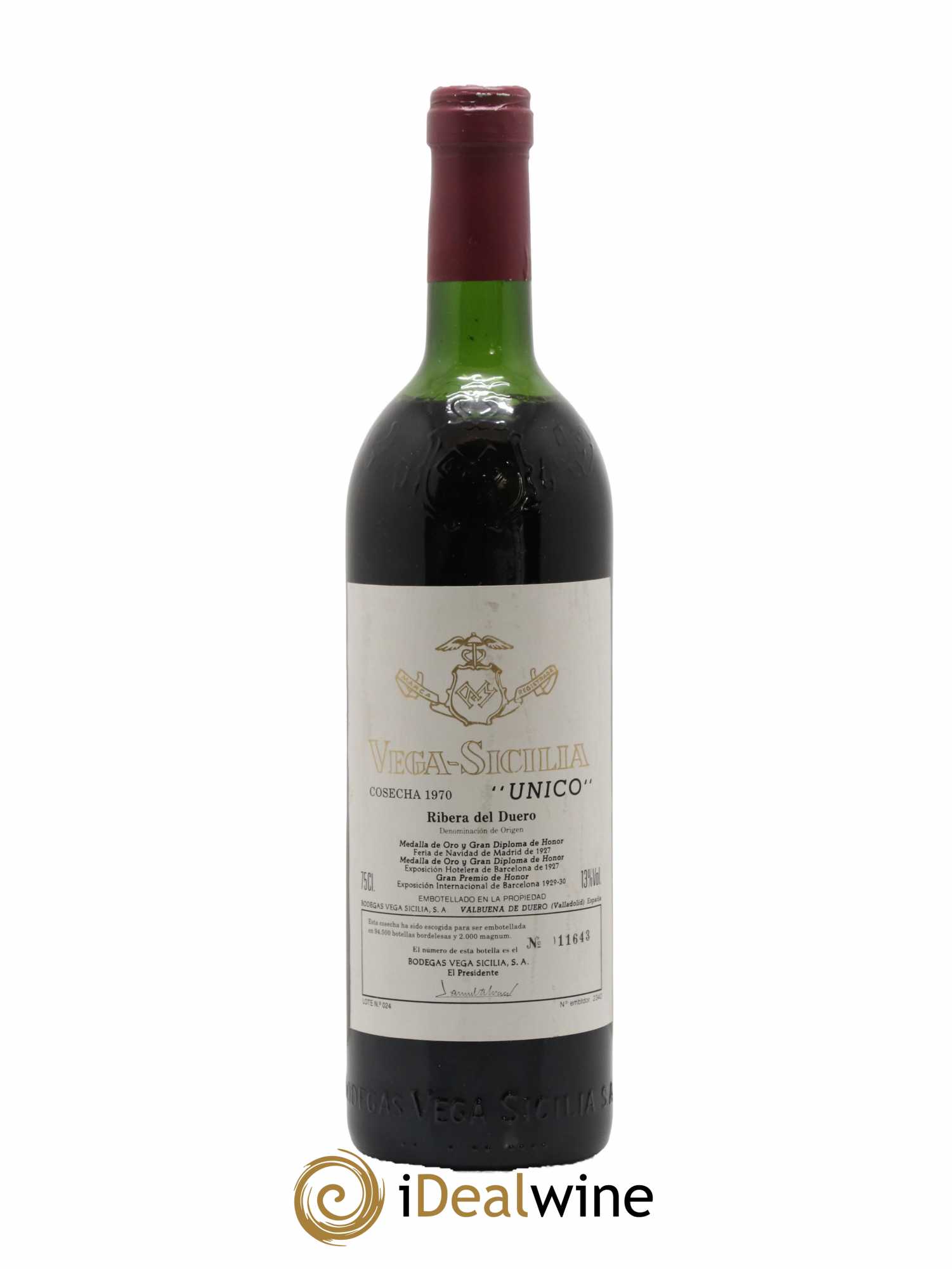 Ribera Del Duero DO Vega Sicilia Unico Famille Alvarez 1970 - Lot de 1 bouteille - 0