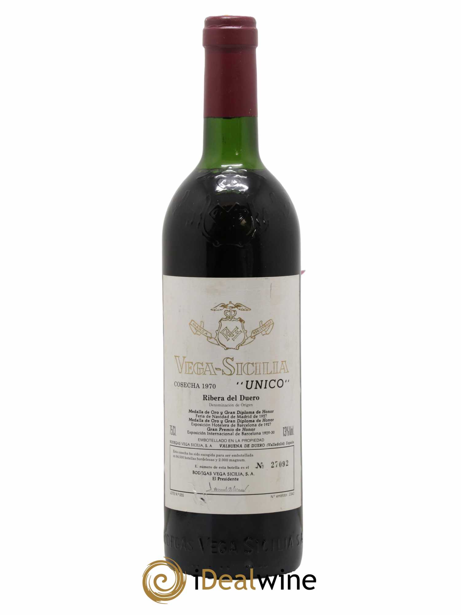 Ribera Del Duero DO Vega Sicilia Unico Famille Alvarez 1970 - Lot de 1 bouteille - 0