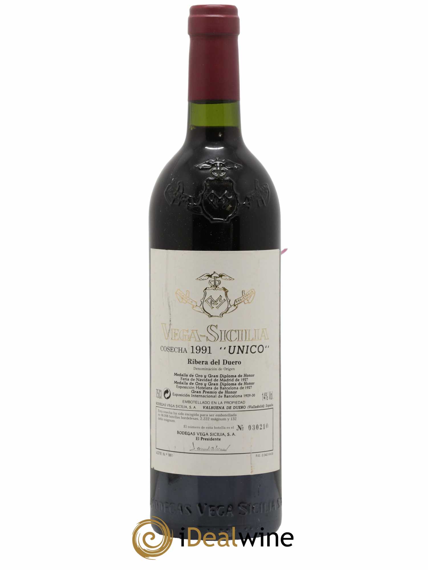 Ribera Del Duero DO Vega Sicilia Unico Famille Alvarez 1991 - Lot de 1 bouteille - 0